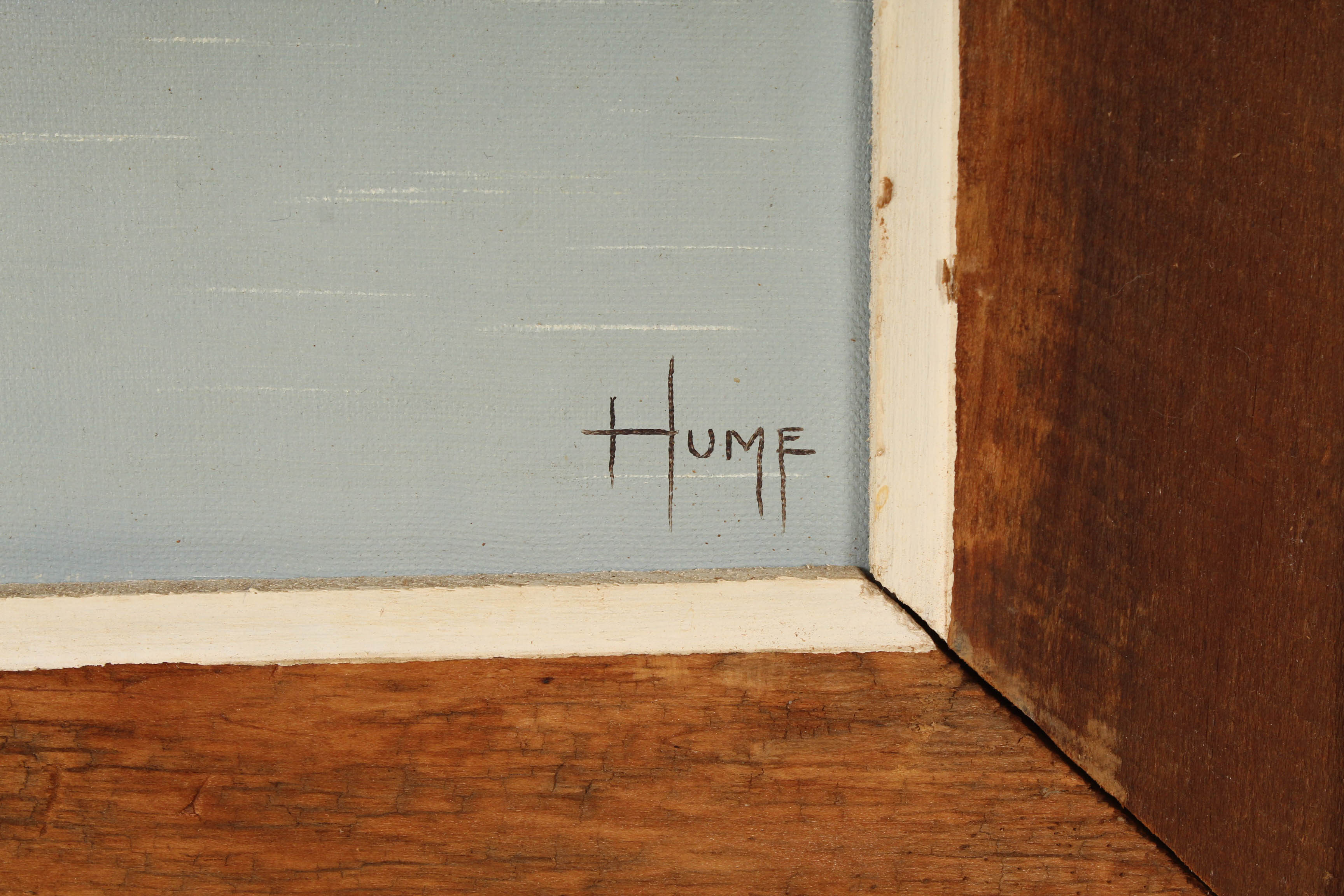 Bruce Hume Oil Painting Depicting Geese in Flight