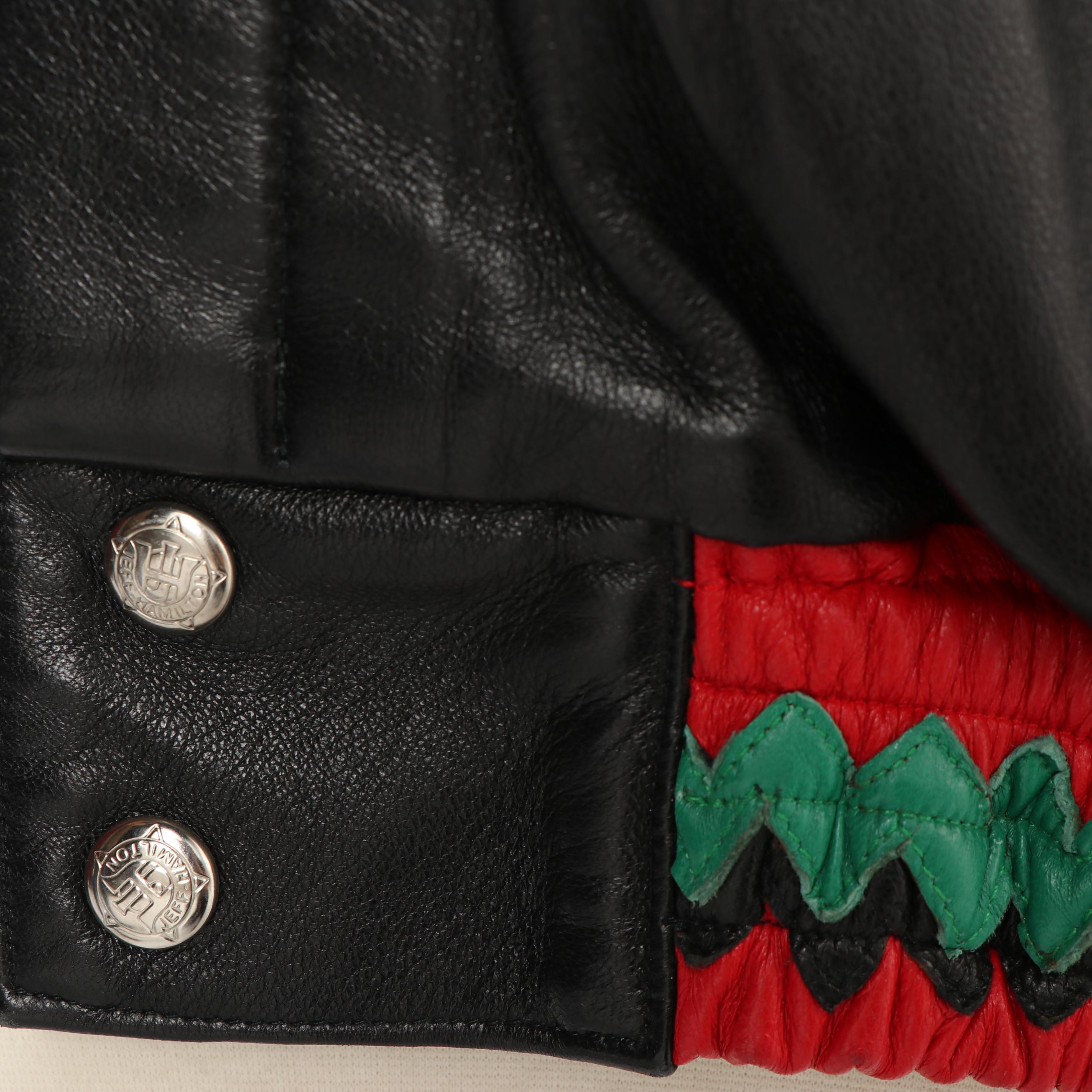 Men's 1990s Jeff Hamilton Custom Leather Art Jacket