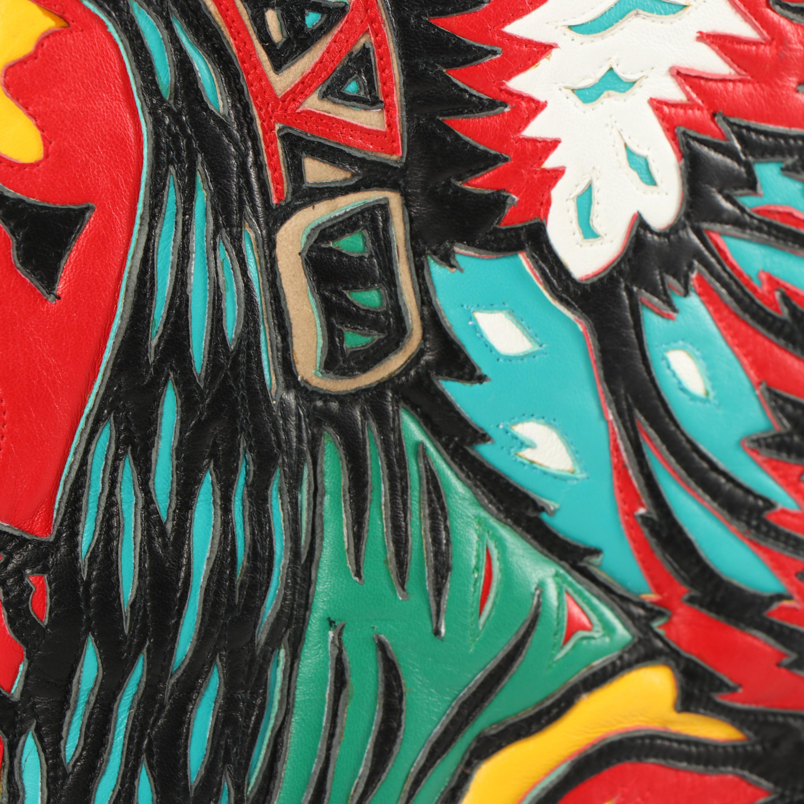 Men's 1990s Jeff Hamilton Custom Leather Art Jacket