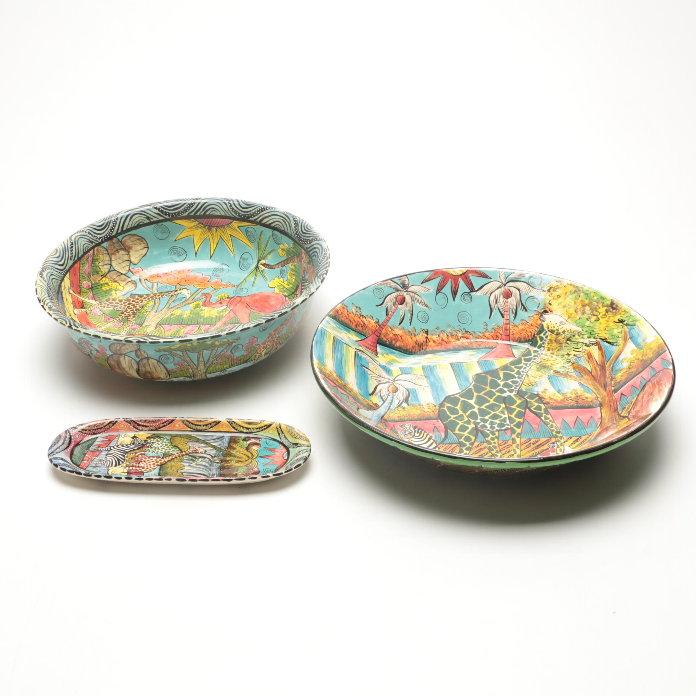 Penzo Zimbabwe Hand-Painted Pottery