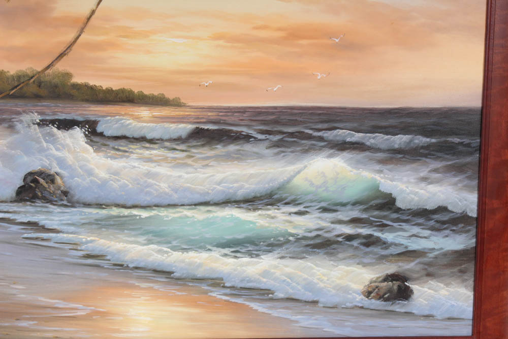 Oil Painting of Beach Scene