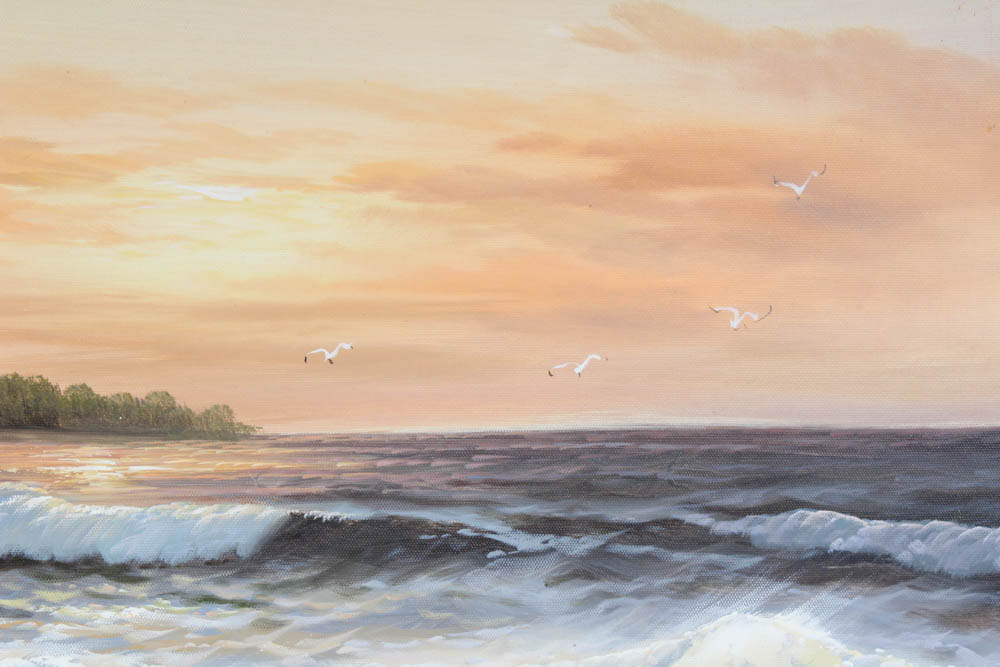 Oil Painting of Beach Scene