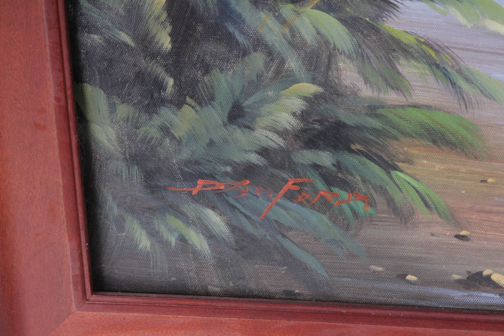 Oil Painting of Beach Scene