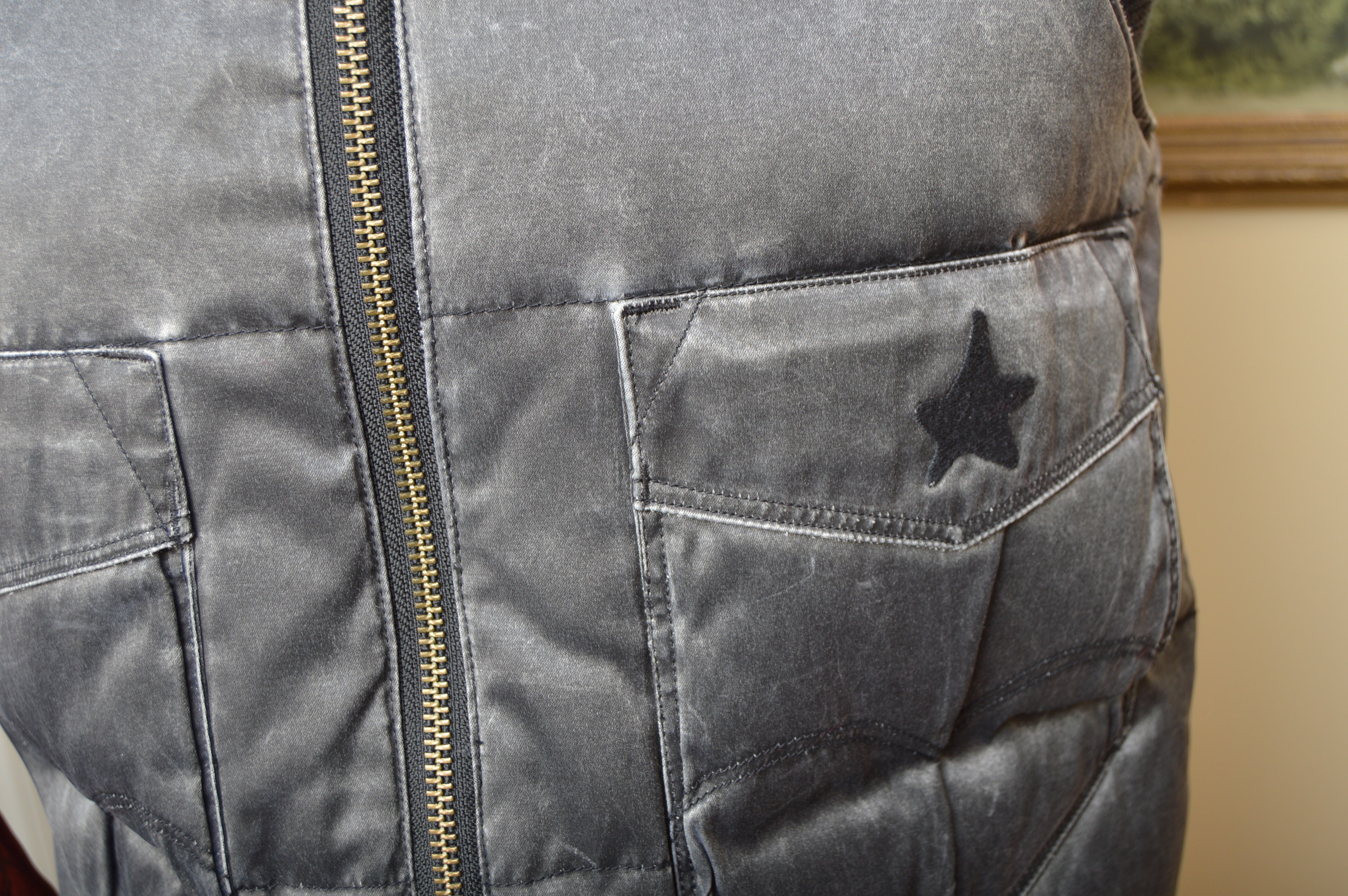 Women's Levi's Vest and Fu Da Sport Red Python Print Faux Leather Jacket