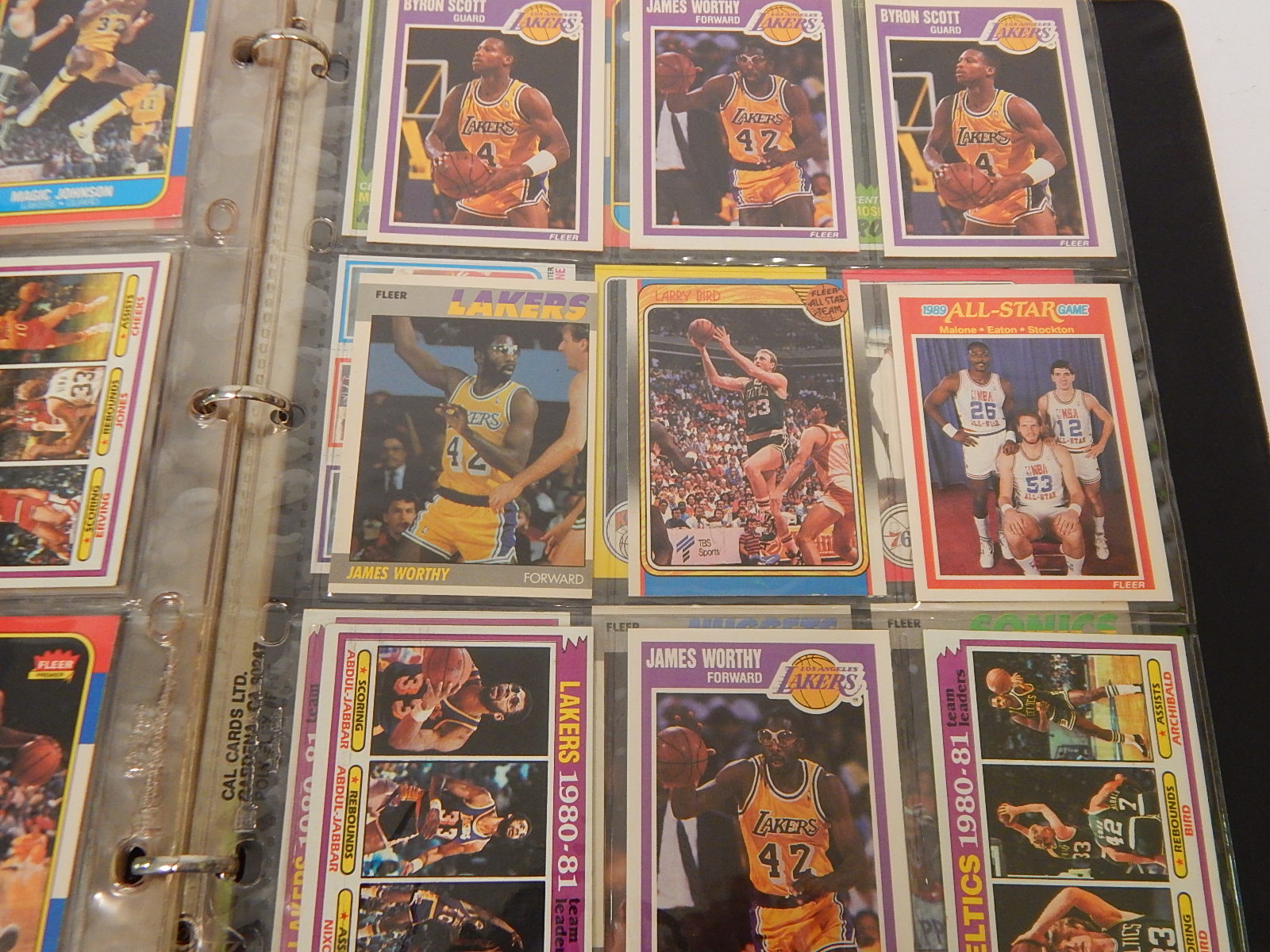 Album with 63 Basketball Star Cards from 1980s - Wilkins Rookie, Bird, Barkley