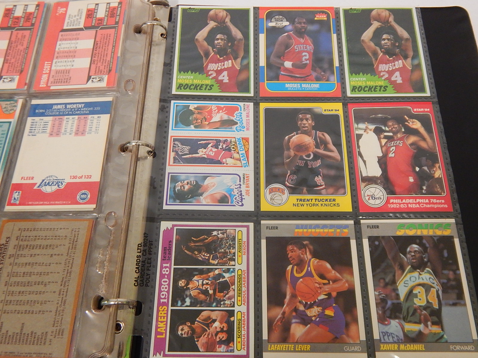 Album with 63 Basketball Star Cards from 1980s - Wilkins Rookie, Bird, Barkley