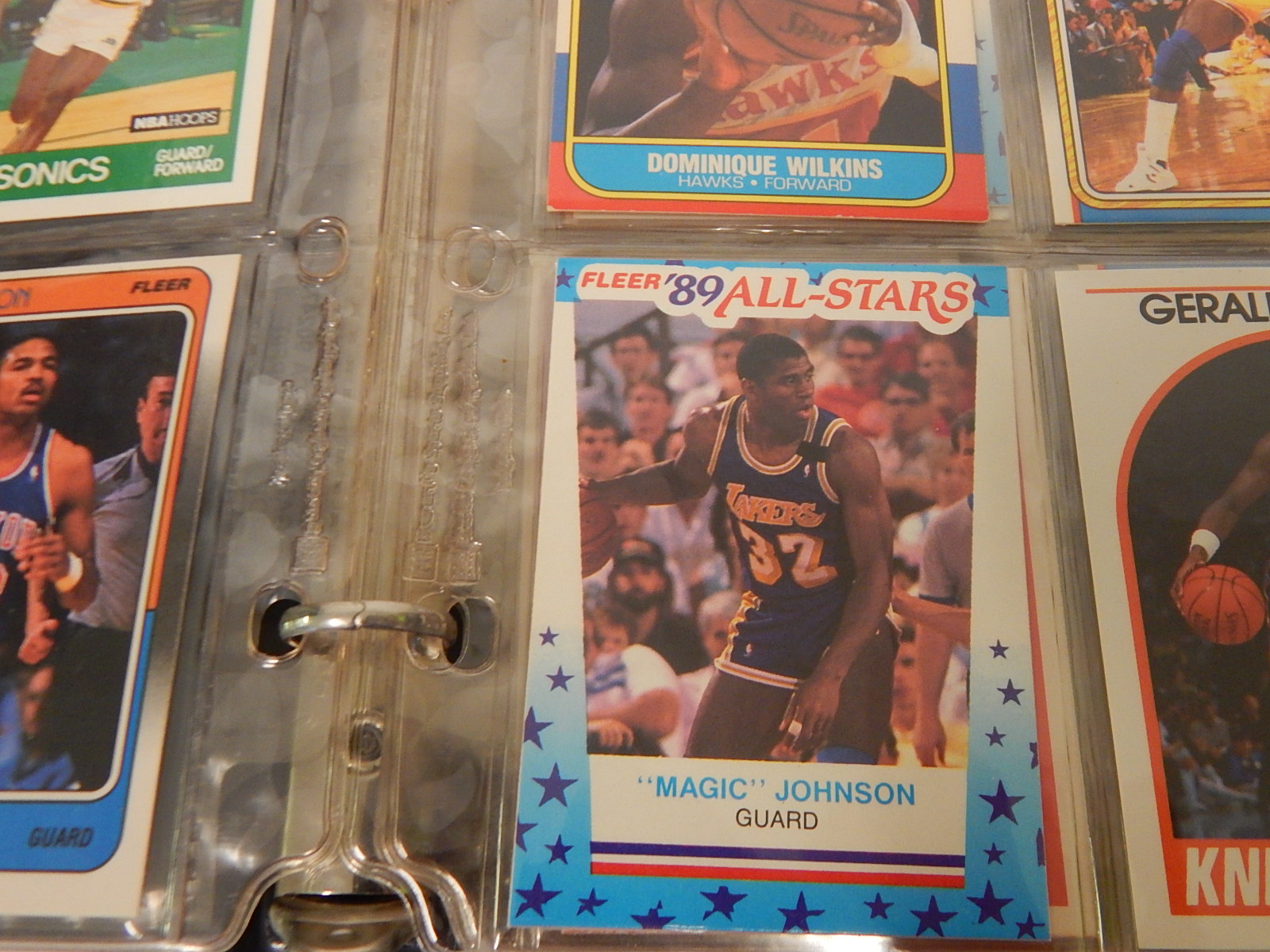 Album with 63 Basketball Star Cards from 1980s - Wilkins Rookie, Bird, Barkley