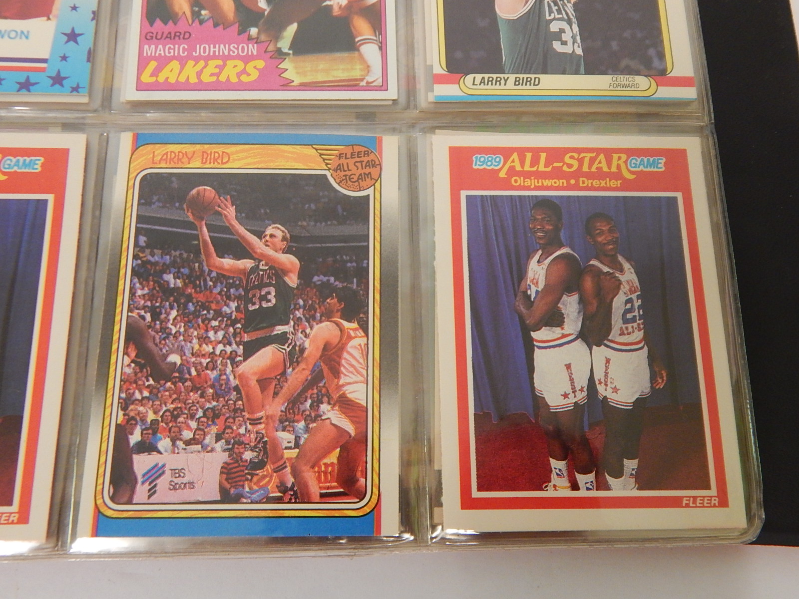 Album with 63 Basketball Star Cards from 1980s - Wilkins Rookie, Bird, Barkley
