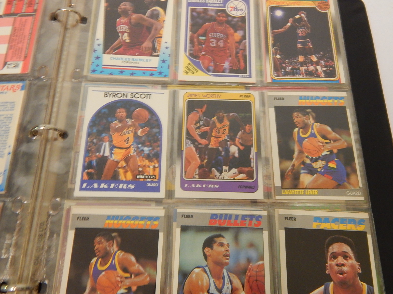 Album with 63 Basketball Star Cards from 1980s - Wilkins Rookie, Bird, Barkley