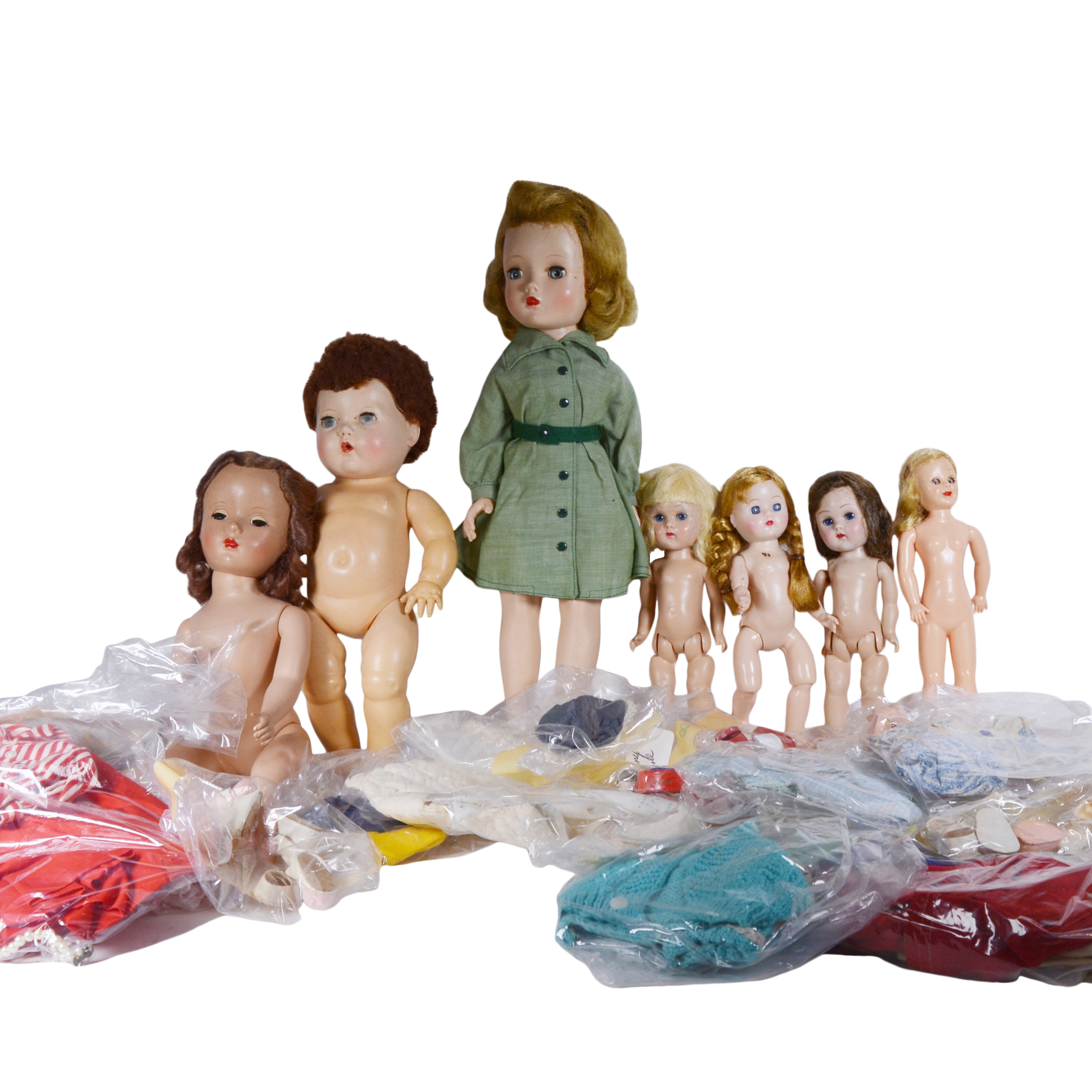 Vintage Dolls Featuring Two Ginny Dolls