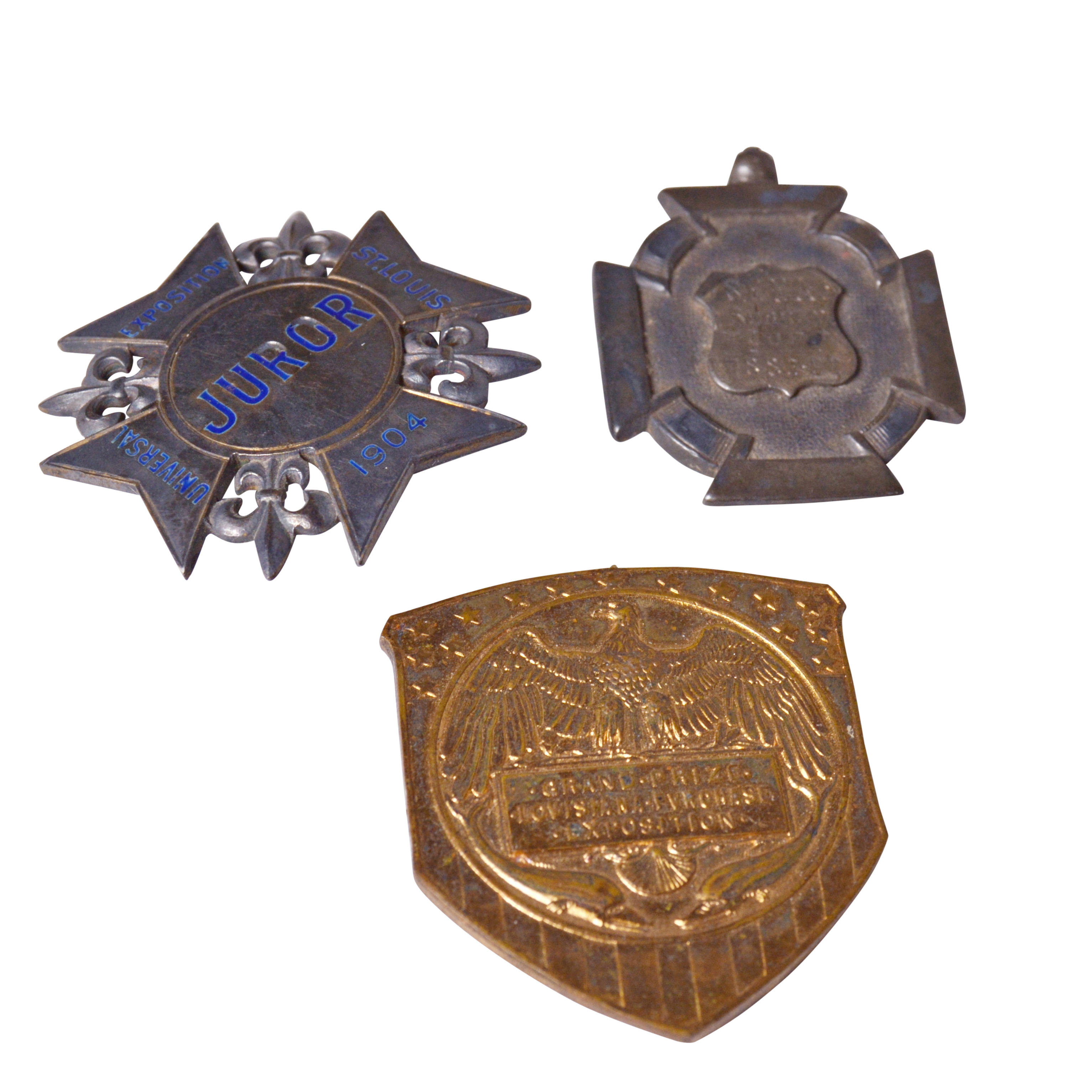 1904 St. Louis World's Fair Badge and Other Medals