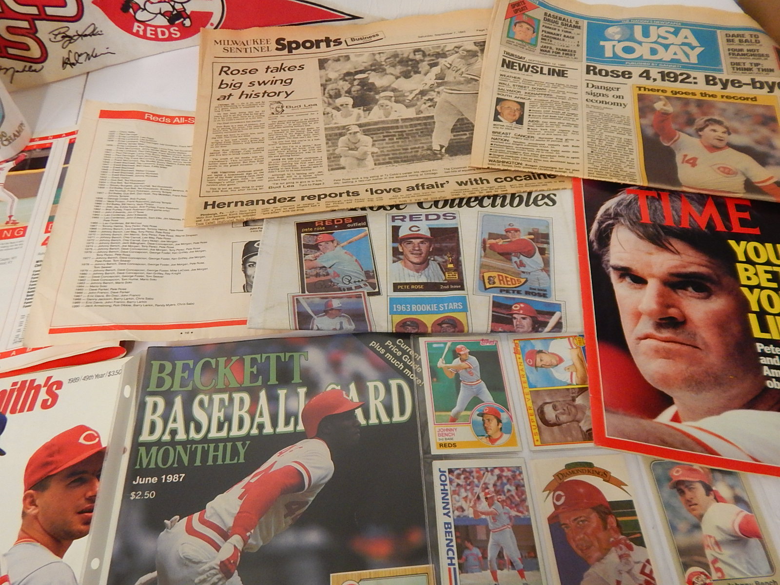Cincinnati Reds Card and Memorabilia Collection