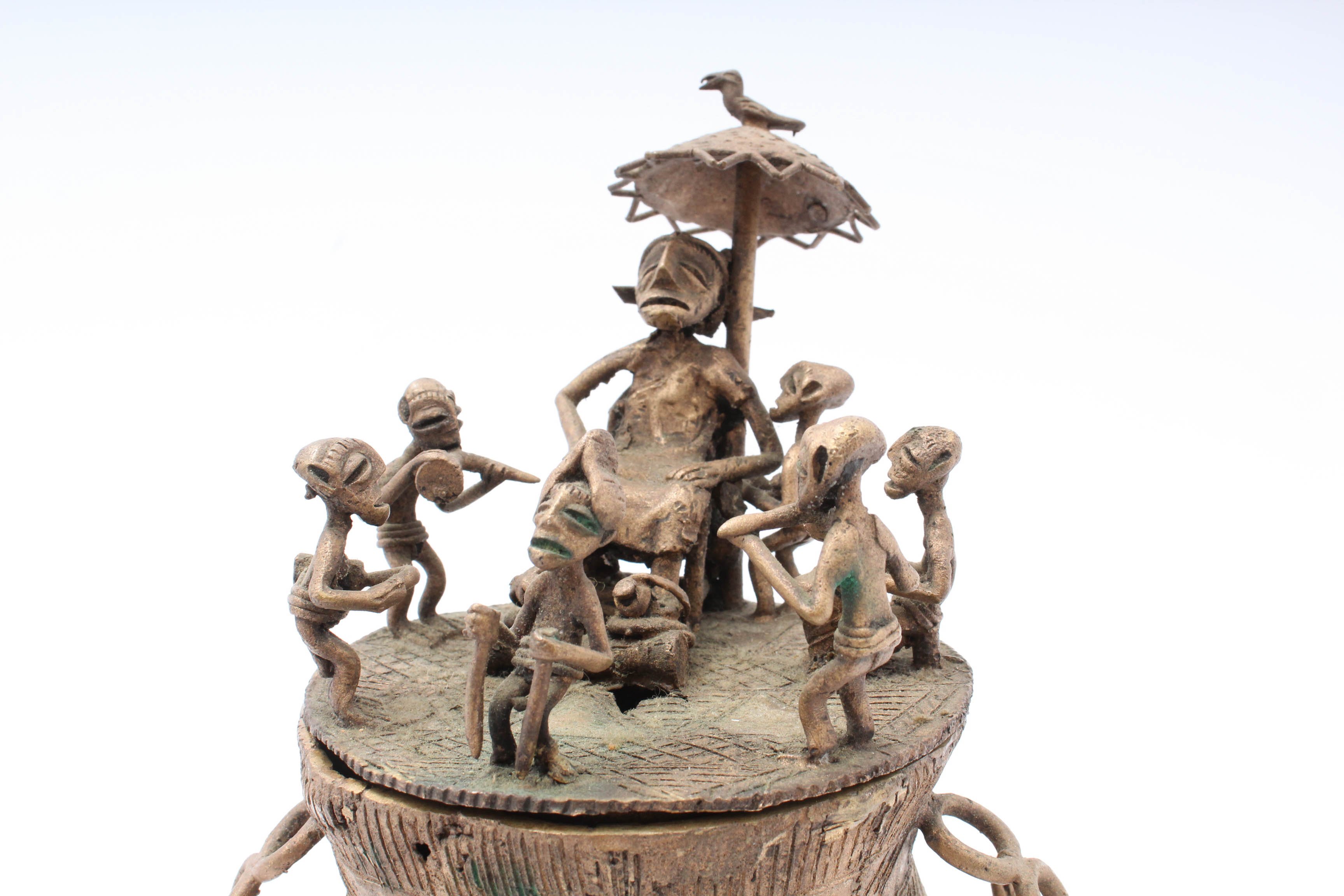 Antique Ashanti Cast Bronze Kuduo Pot