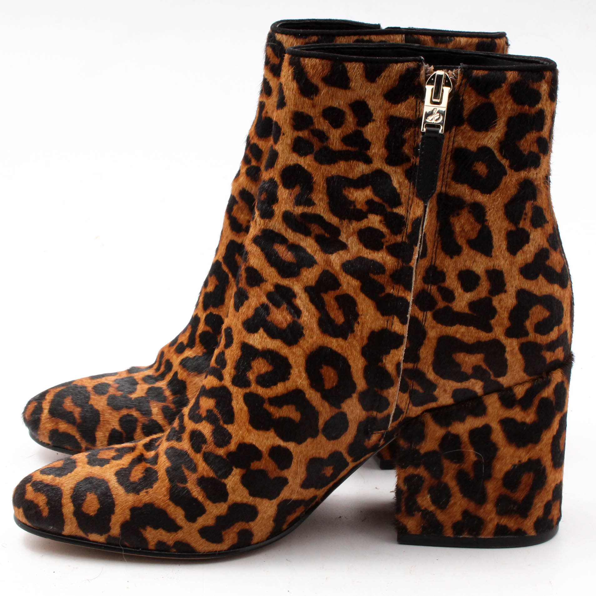 Sam Edelman Dyed Leopard Print Calf Hair Booties