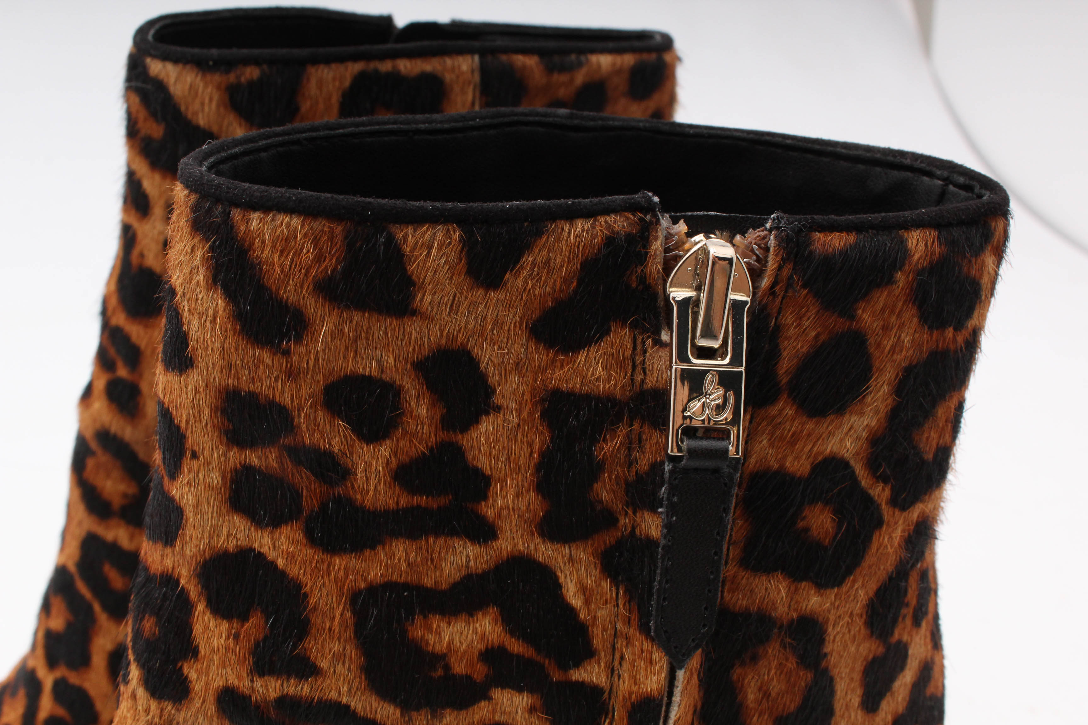 Sam Edelman Dyed Leopard Print Calf Hair Booties