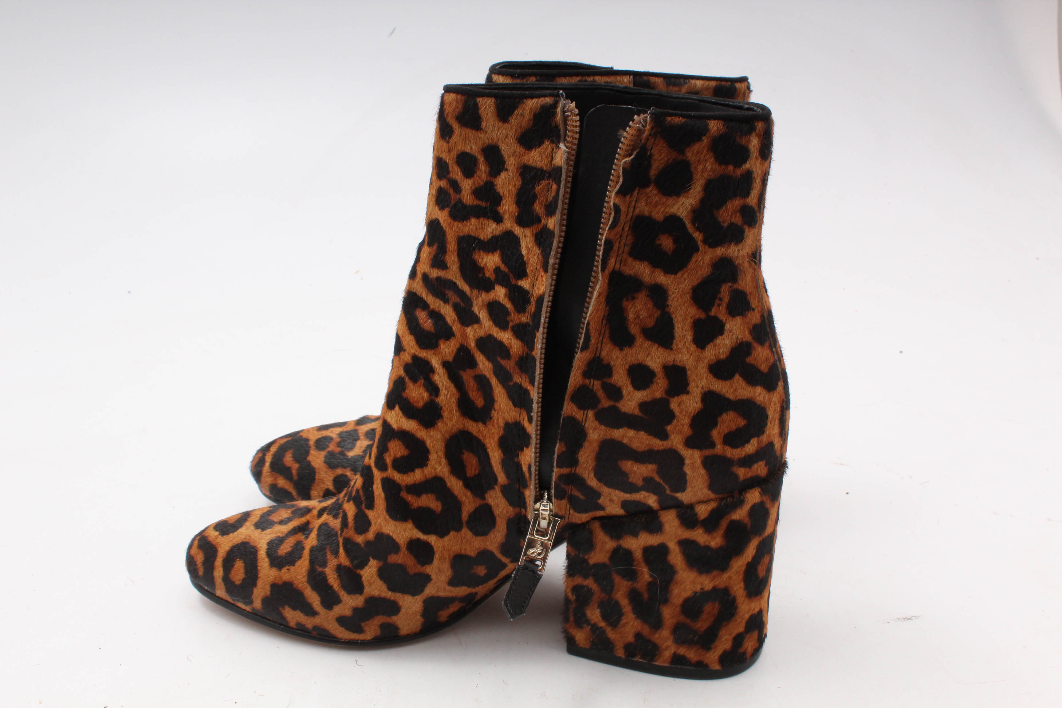 Sam Edelman Dyed Leopard Print Calf Hair Booties