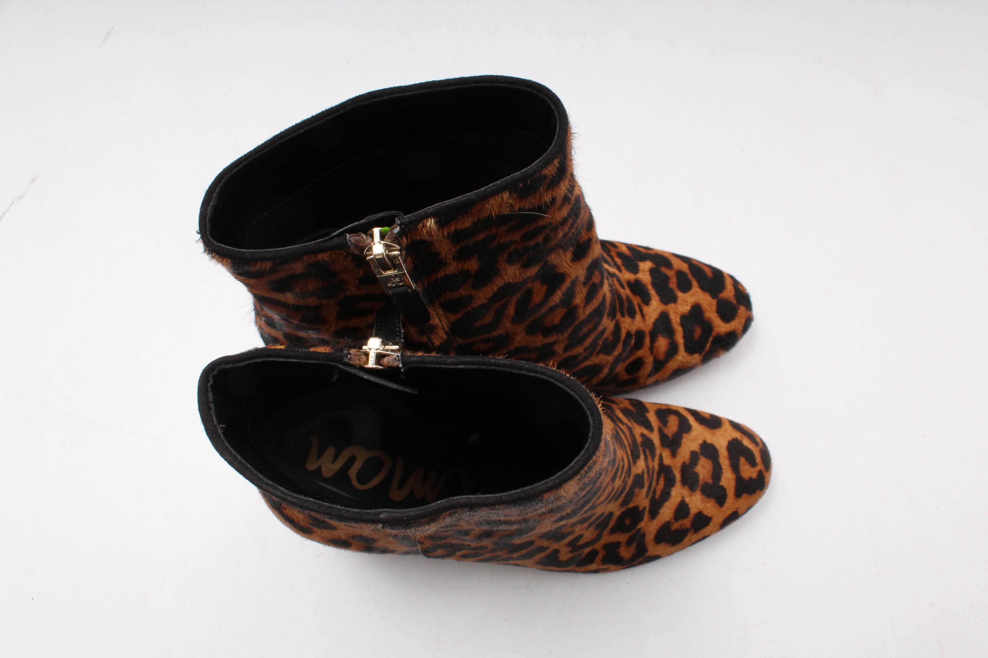 Sam Edelman Dyed Leopard Print Calf Hair Booties