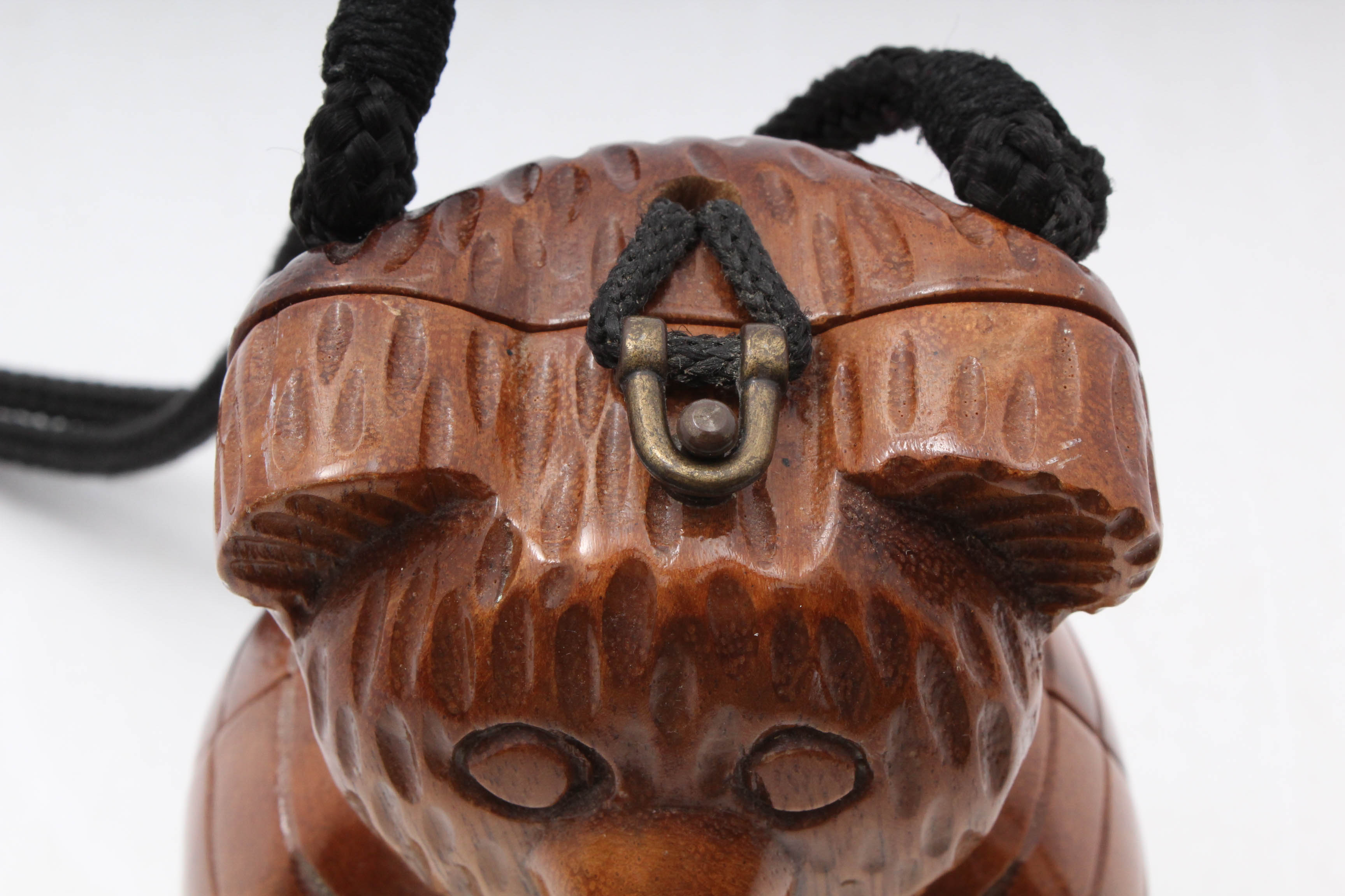 Timmy Woods of Beverly Hills Figural "Bear" Carved Wood Purse