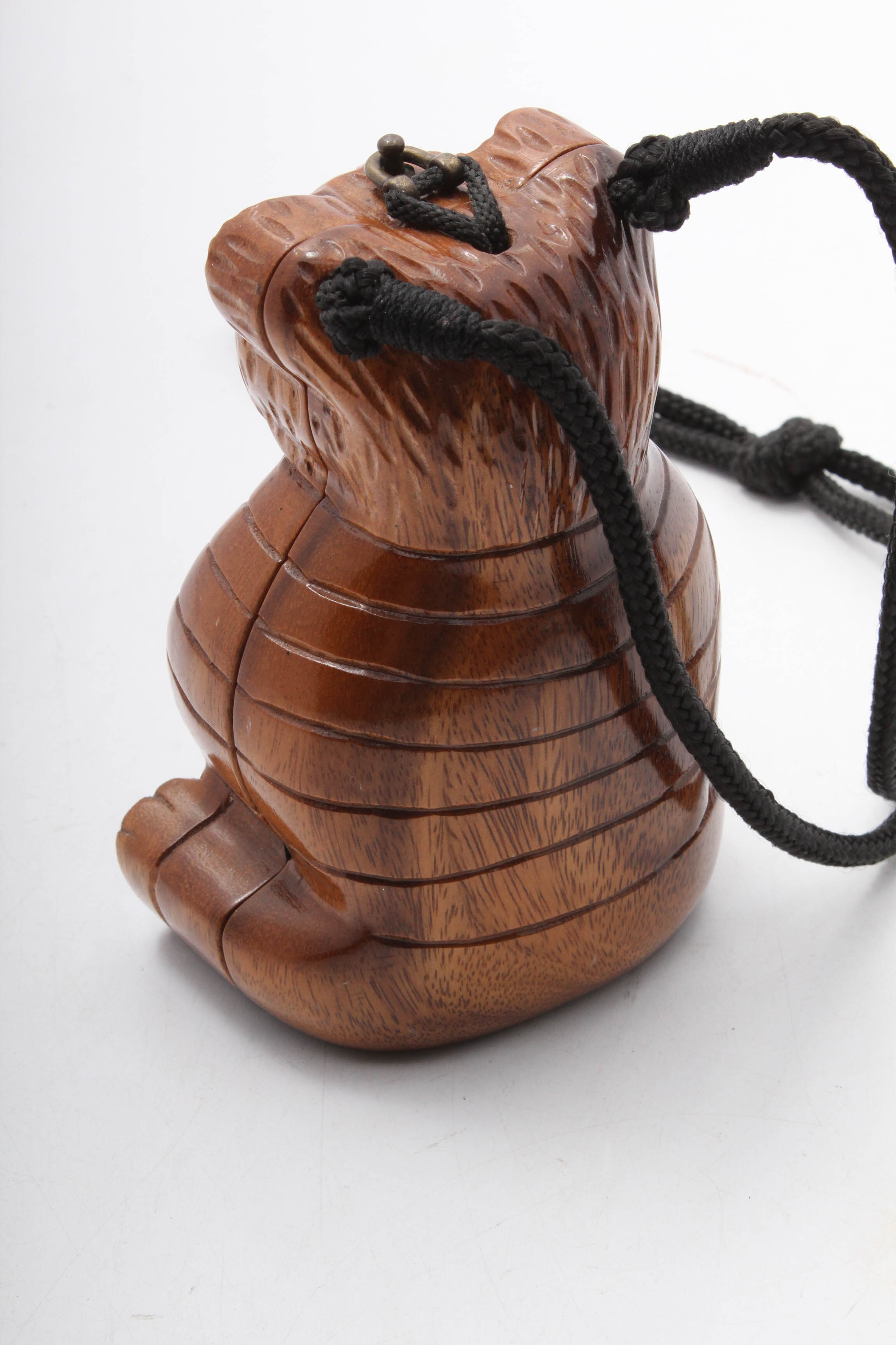 Timmy Woods of Beverly Hills Figural "Bear" Carved Wood Purse