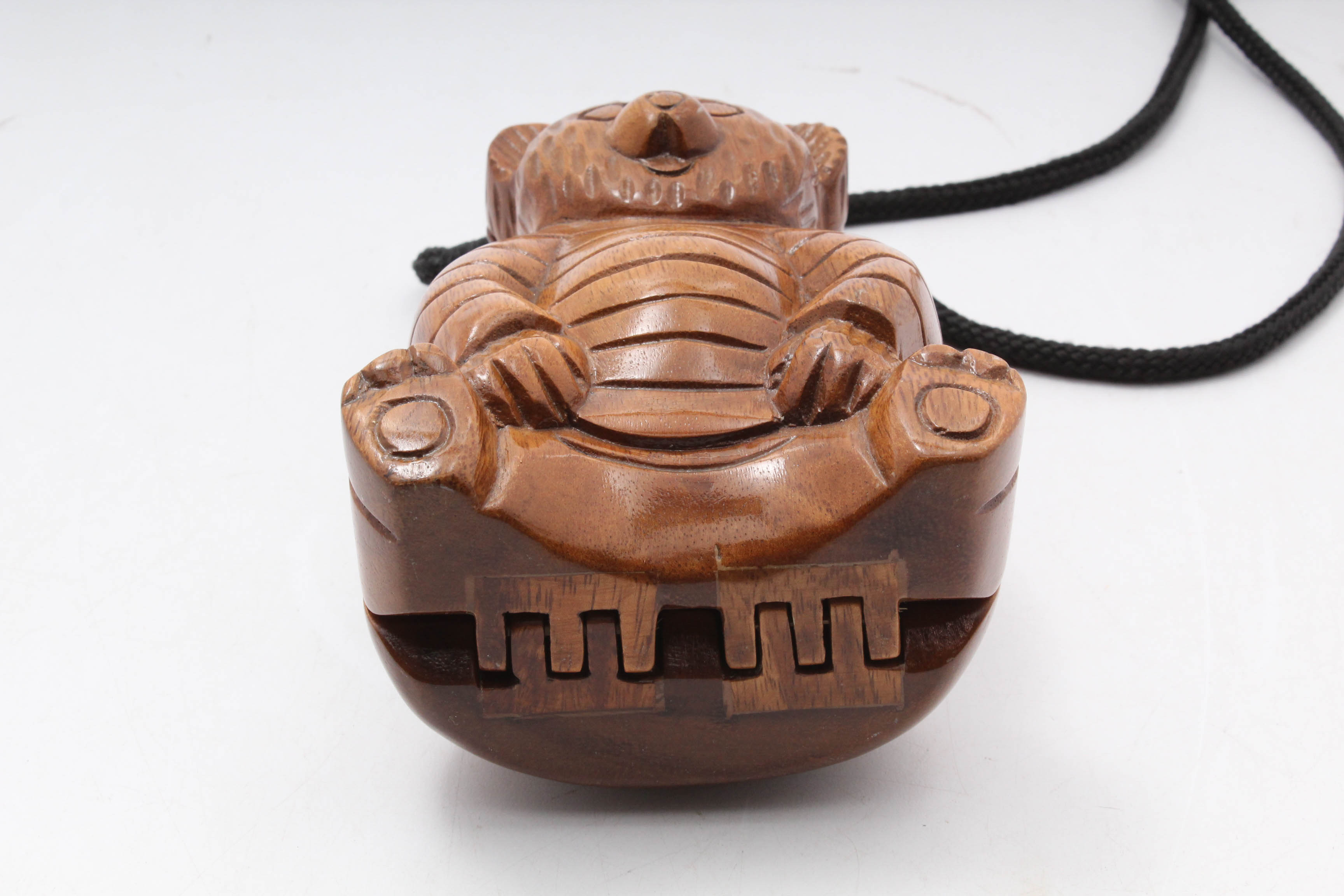 Timmy Woods of Beverly Hills Figural "Bear" Carved Wood Purse