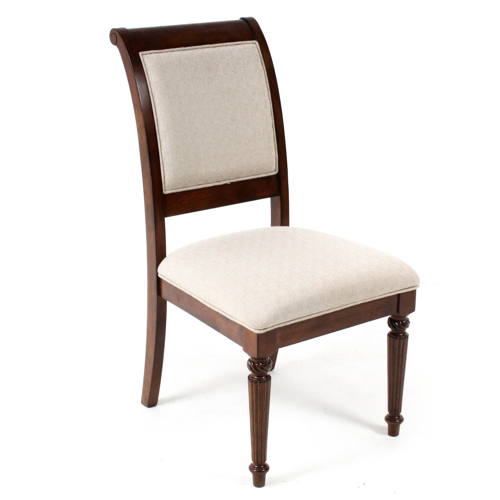 Upholstered Mahogany Finish Chair by Legacy Classic