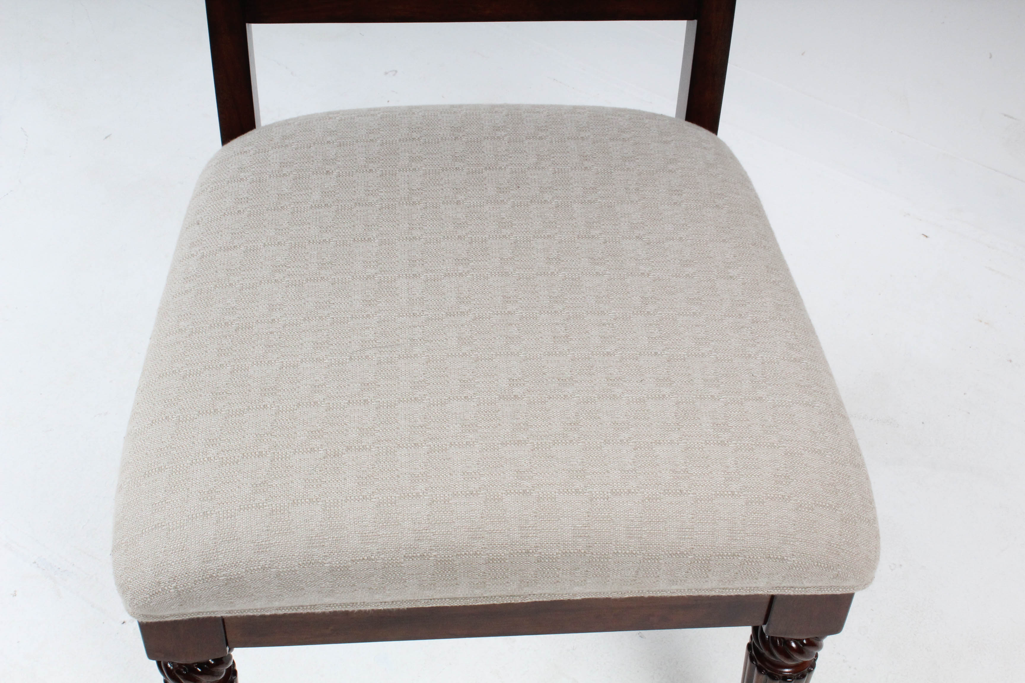 Upholstered Mahogany Finish Chair by Legacy Classic