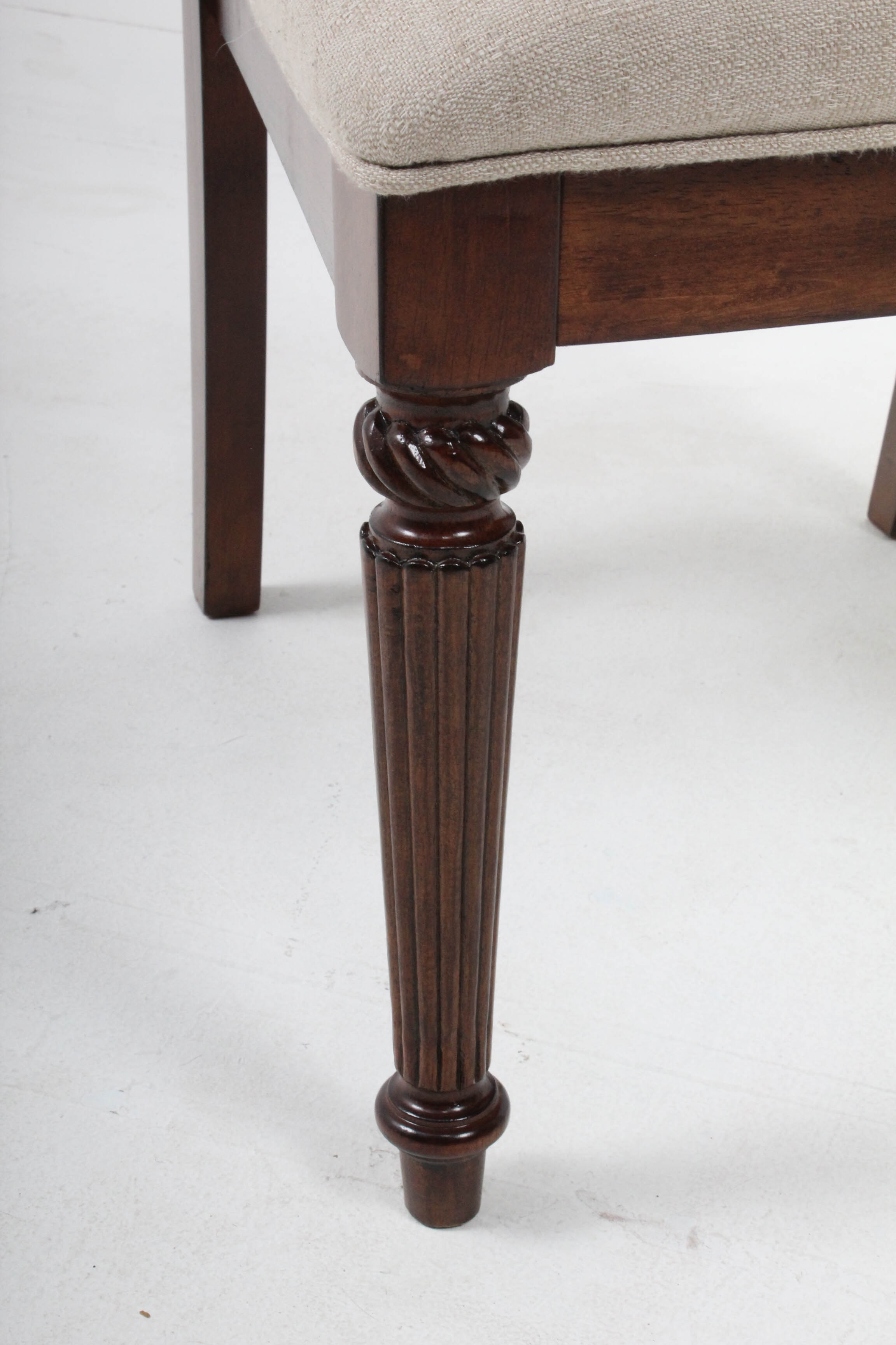 Upholstered Mahogany Finish Chair by Legacy Classic