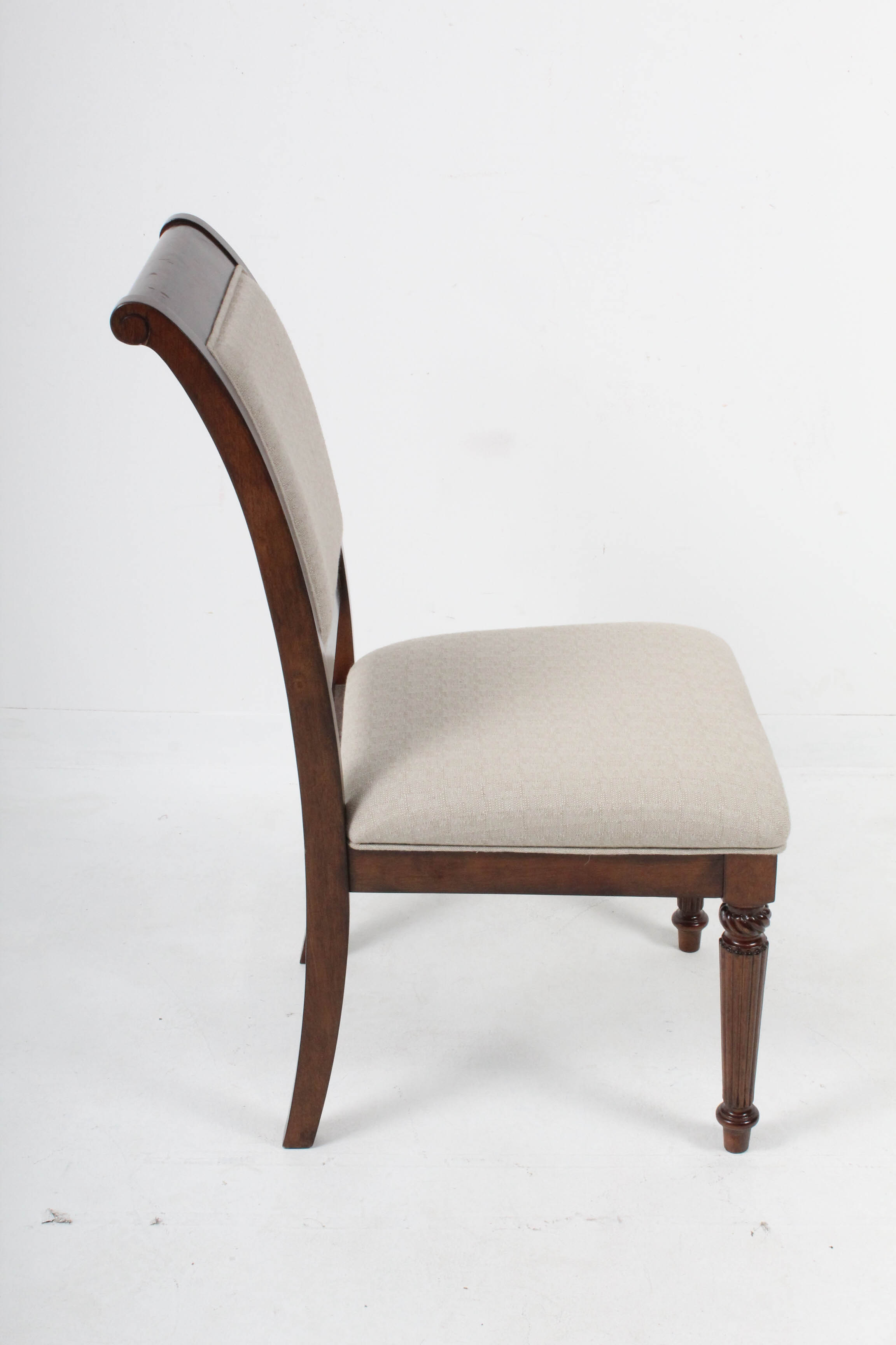 Upholstered Mahogany Finish Chair by Legacy Classic