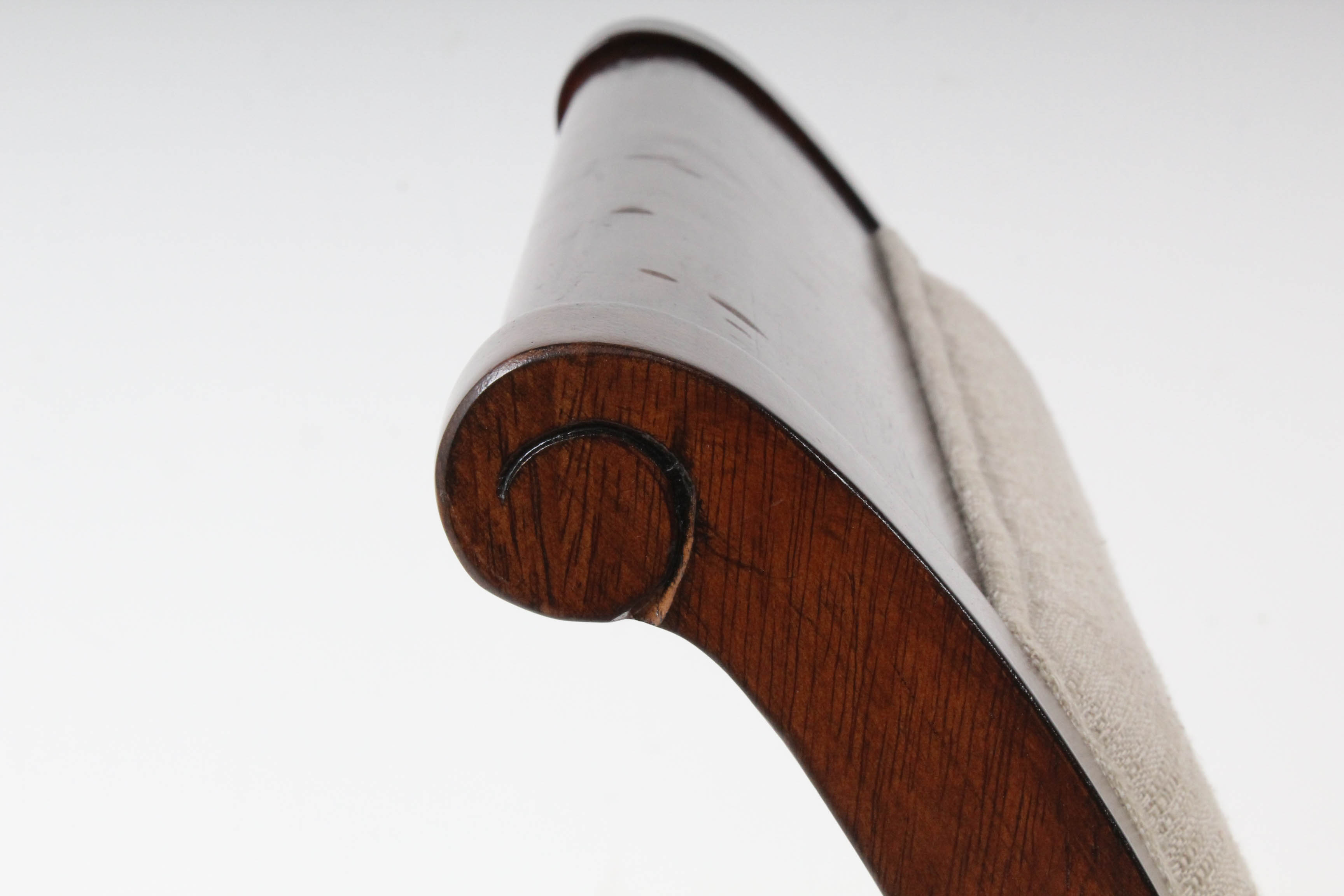 Upholstered Mahogany Finish Chair by Legacy Classic