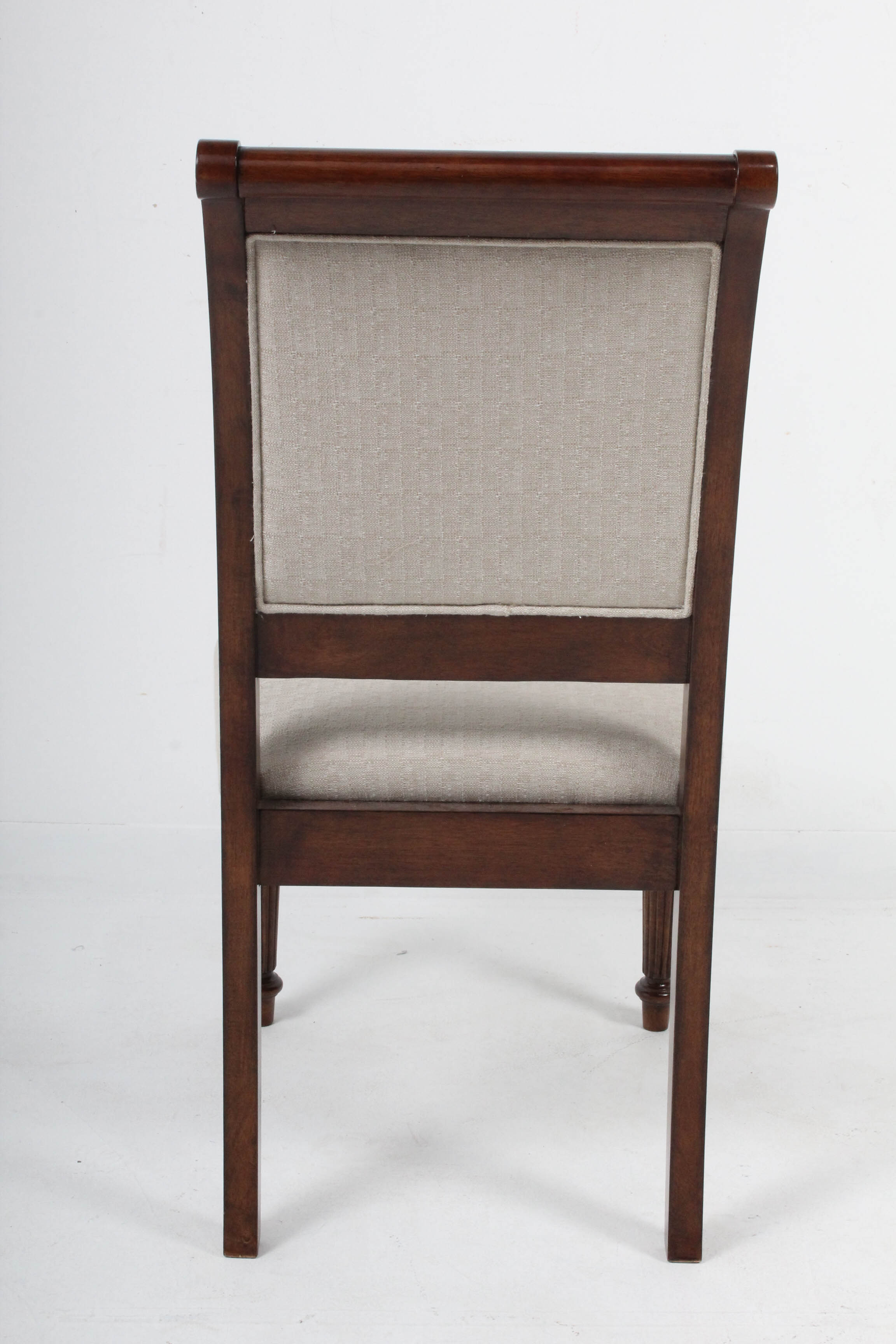 Upholstered Mahogany Finish Chair by Legacy Classic