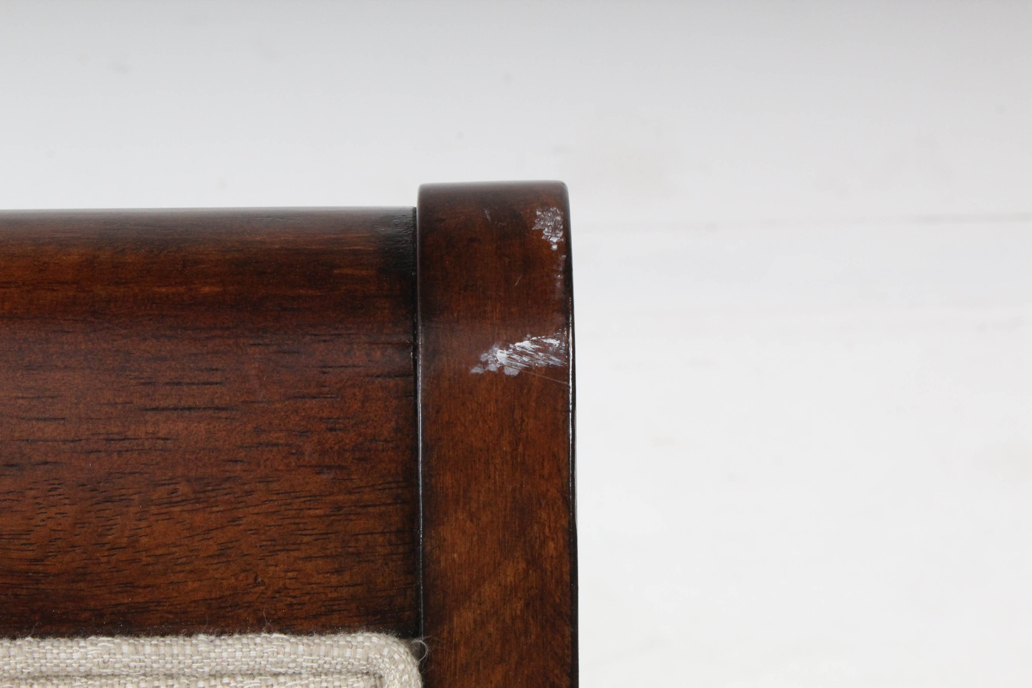 Upholstered Mahogany Finish Chair by Legacy Classic