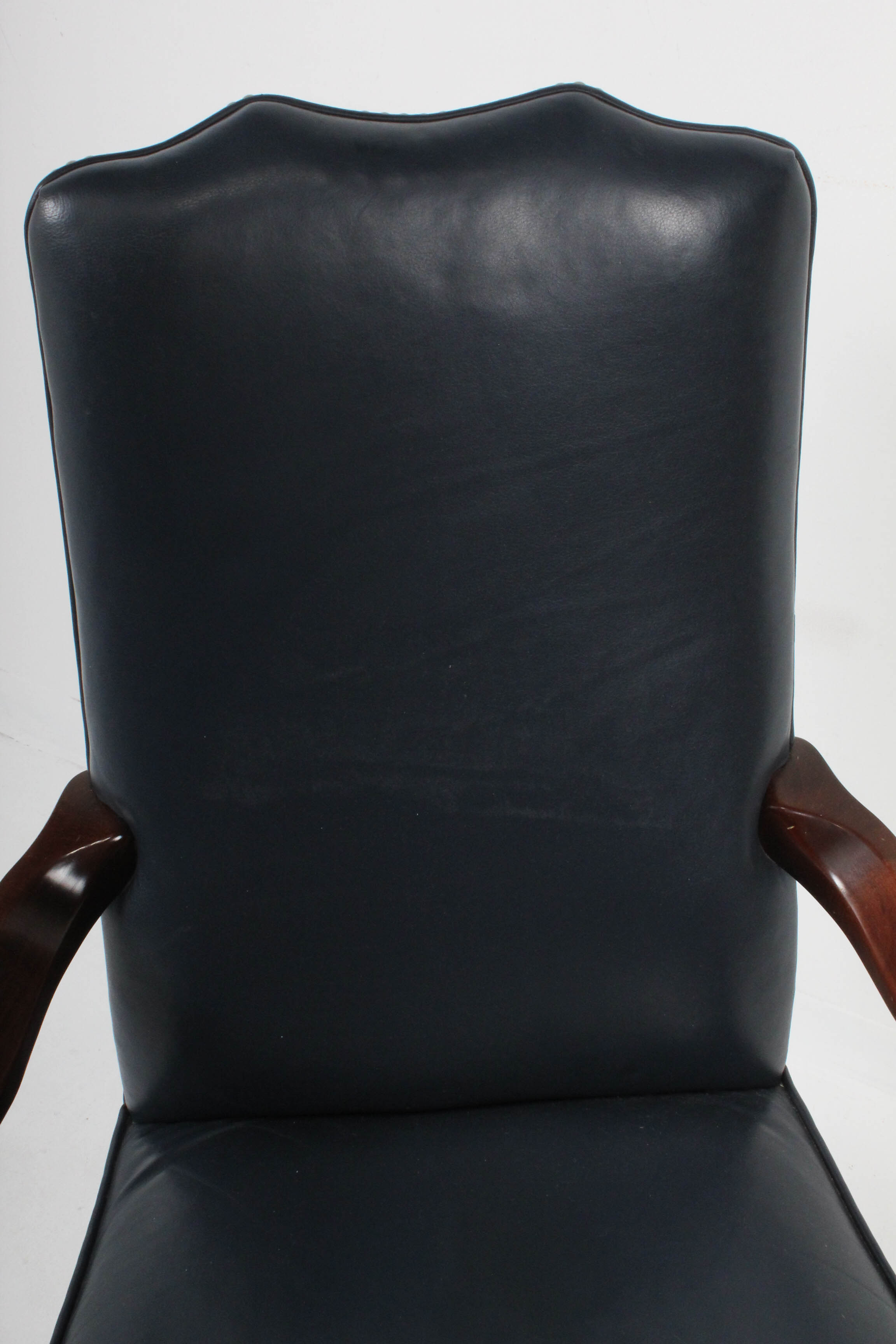 Contemporary Georgian Style Faux Leather Armchair by Laurent