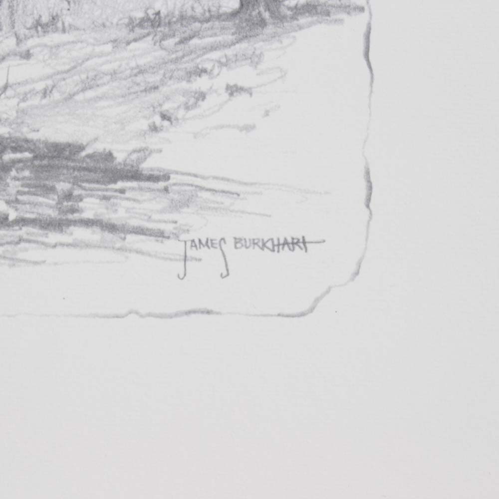 Vintage After James Burkhart Offset Prints "The Four Mills of Ozark County"