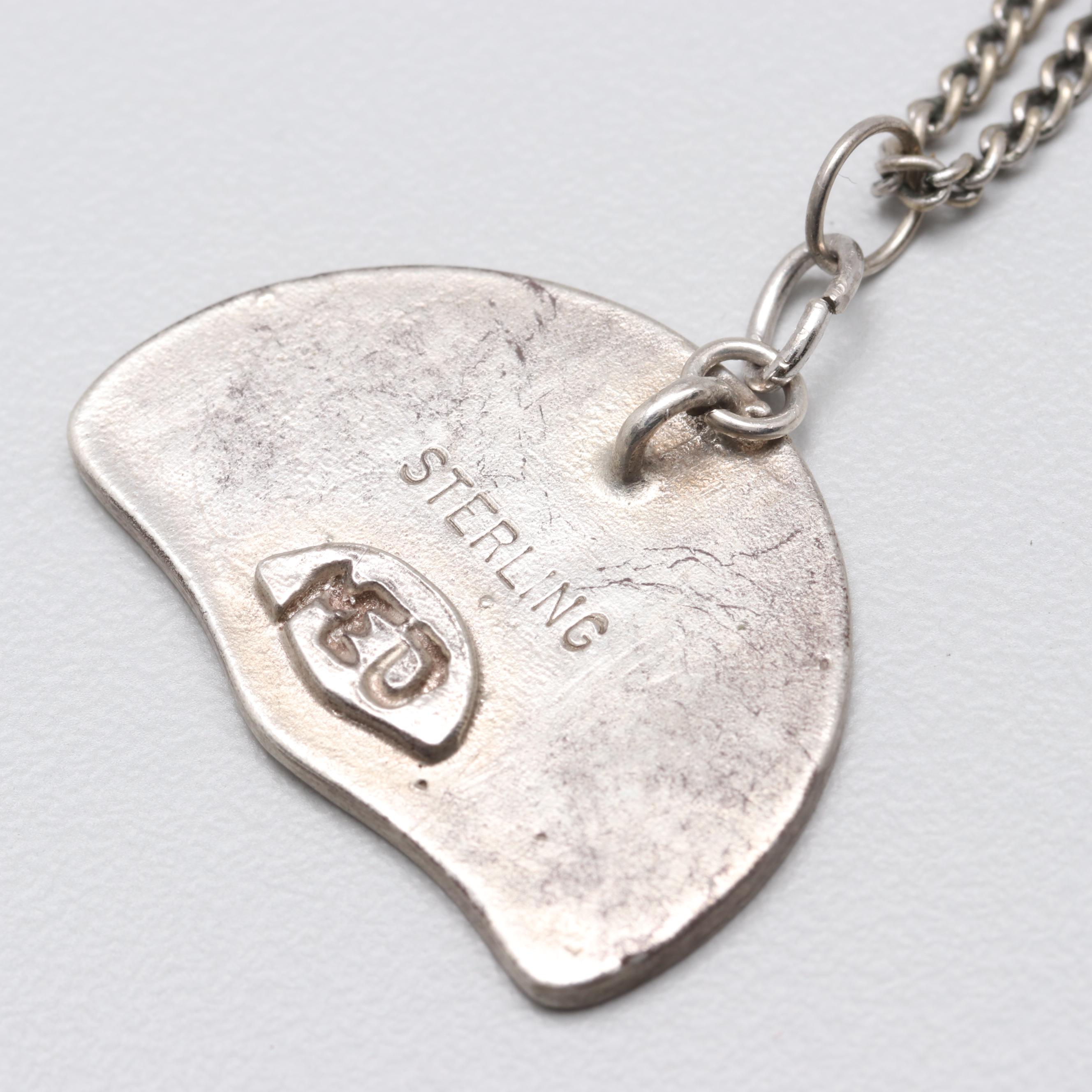 Silver Tone and Sterling Silver Unicorn Necklace and Bracelet