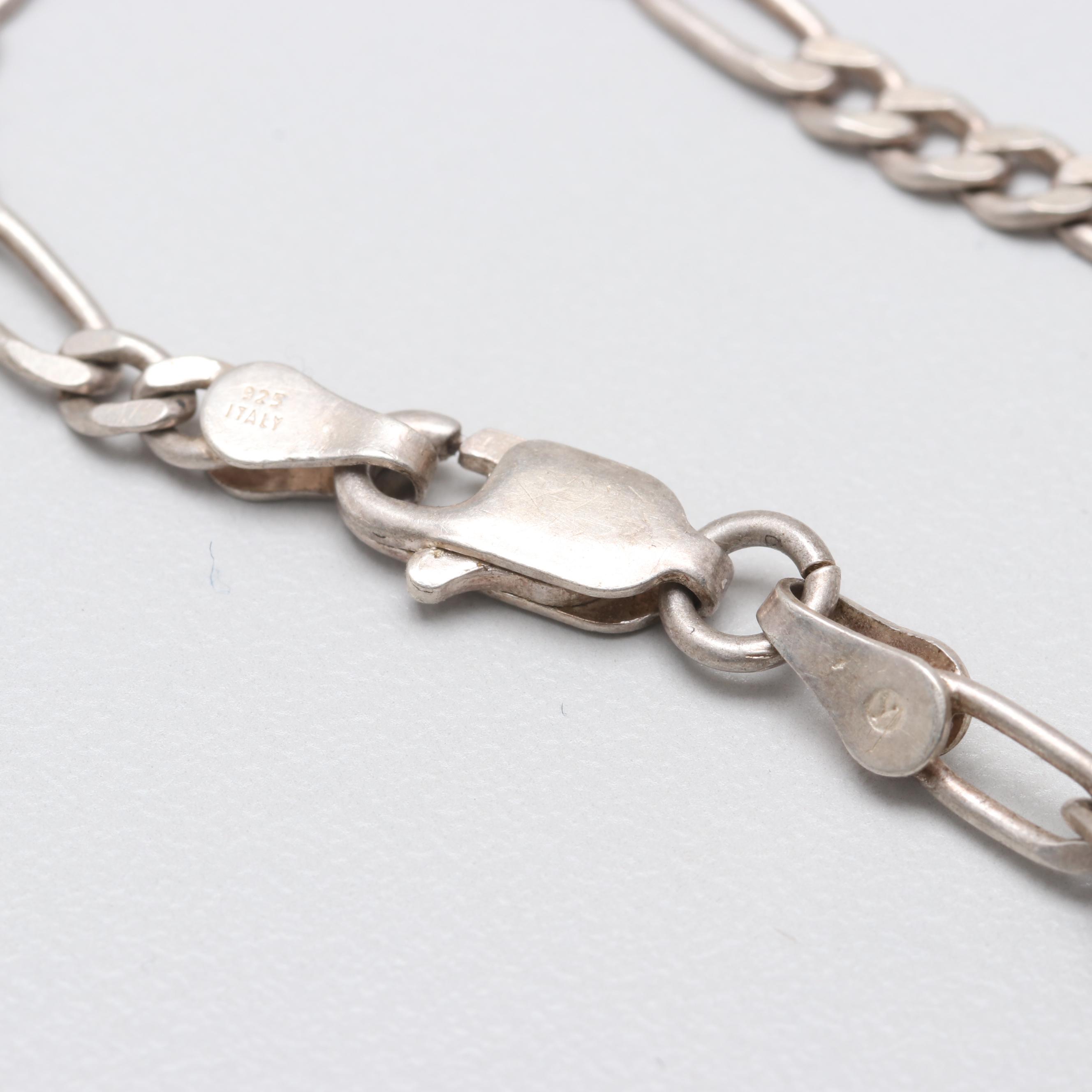 Silver Tone and Sterling Silver Unicorn Necklace and Bracelet