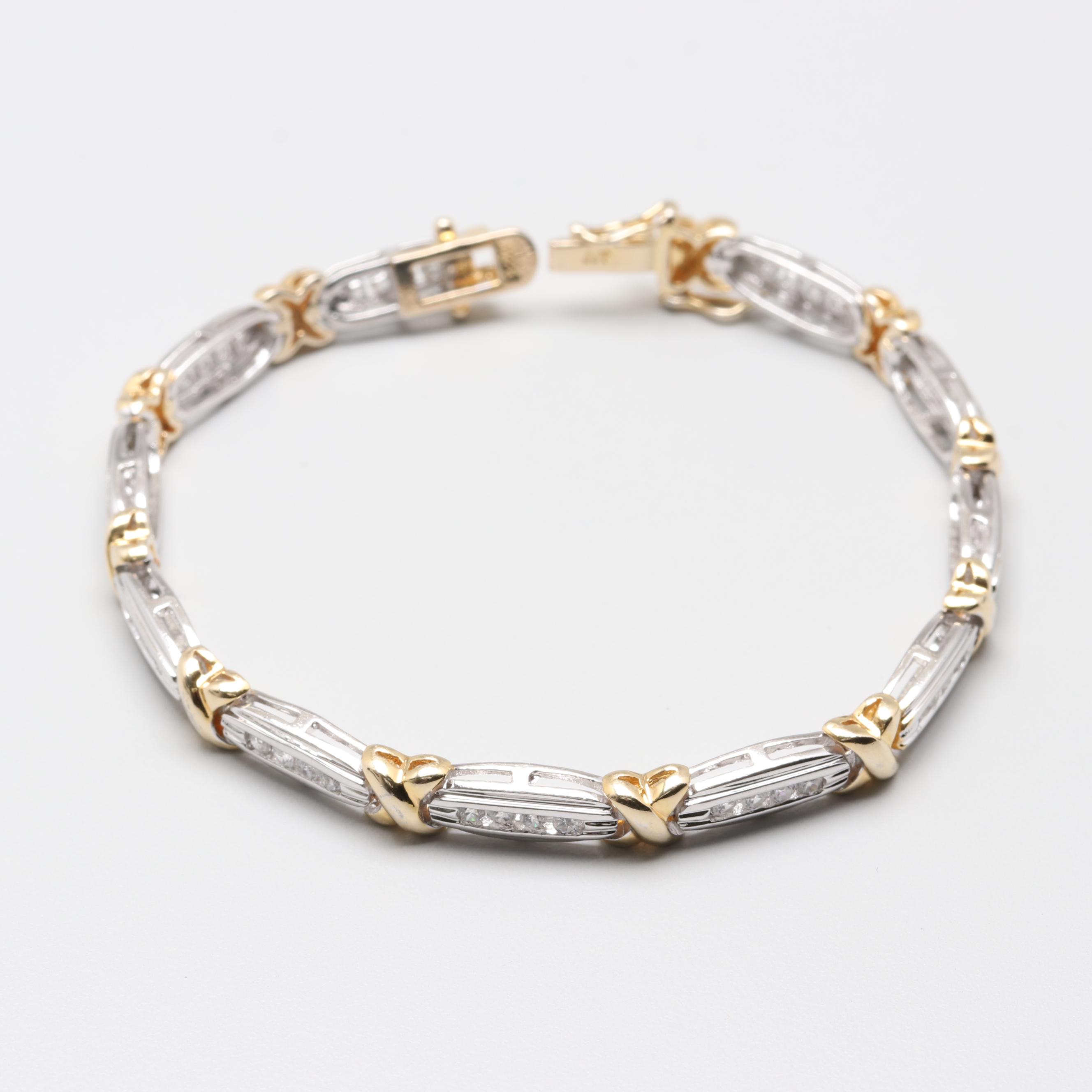 Sterling Silver Cubic Zirconia Tennis Bracelet