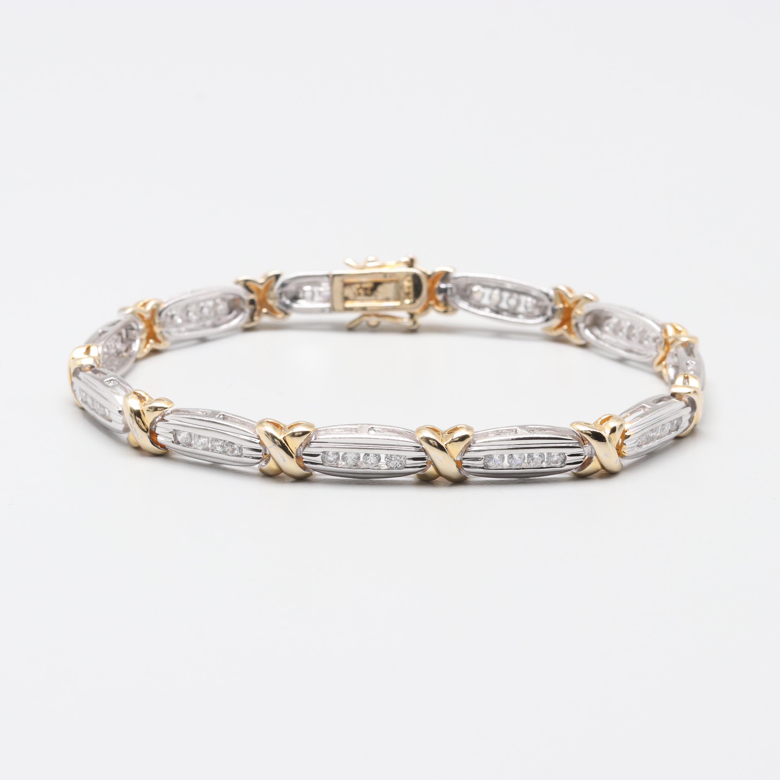 Sterling Silver Cubic Zirconia Tennis Bracelet