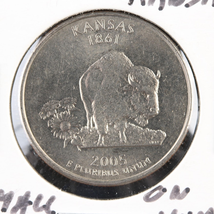 2005 Kansas Humpback Bison Error State Quarter