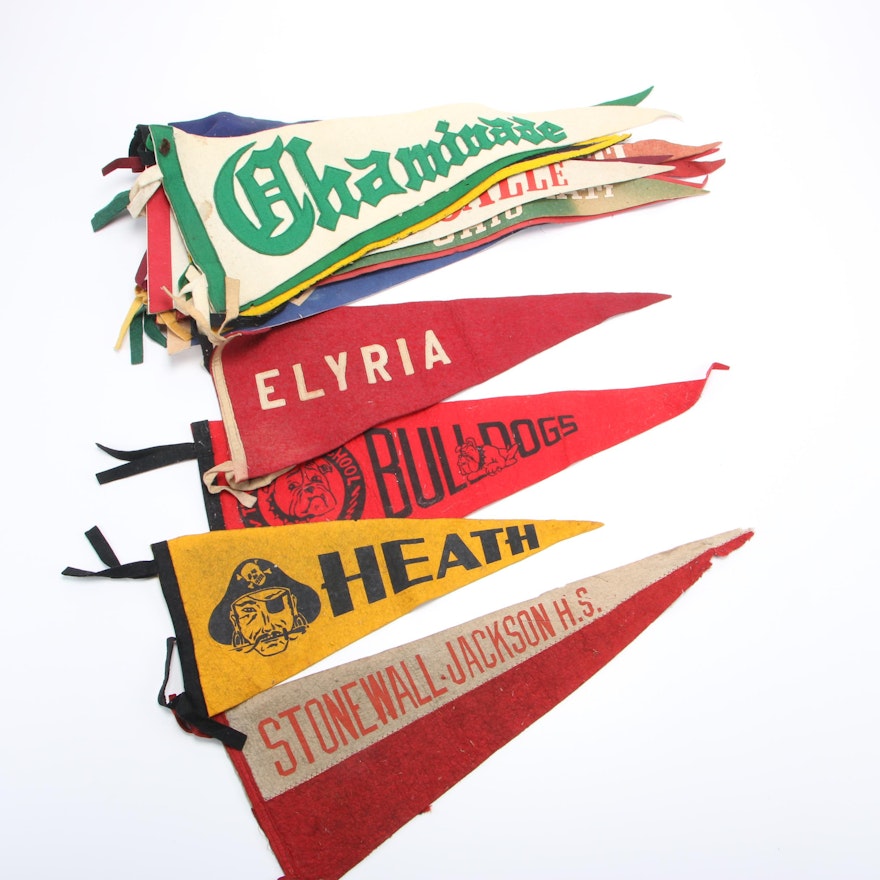Vintage Pennants including Cincinnati and the Cub Scouts