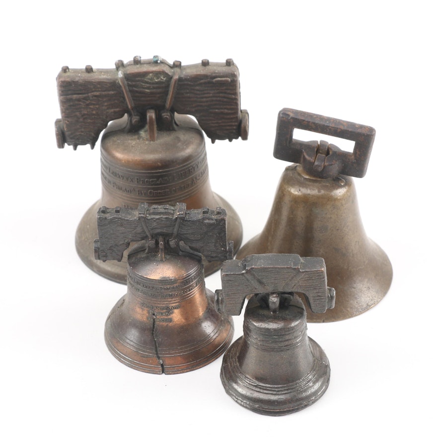 Vintage Replica Liberty Bells and Hanging Bell