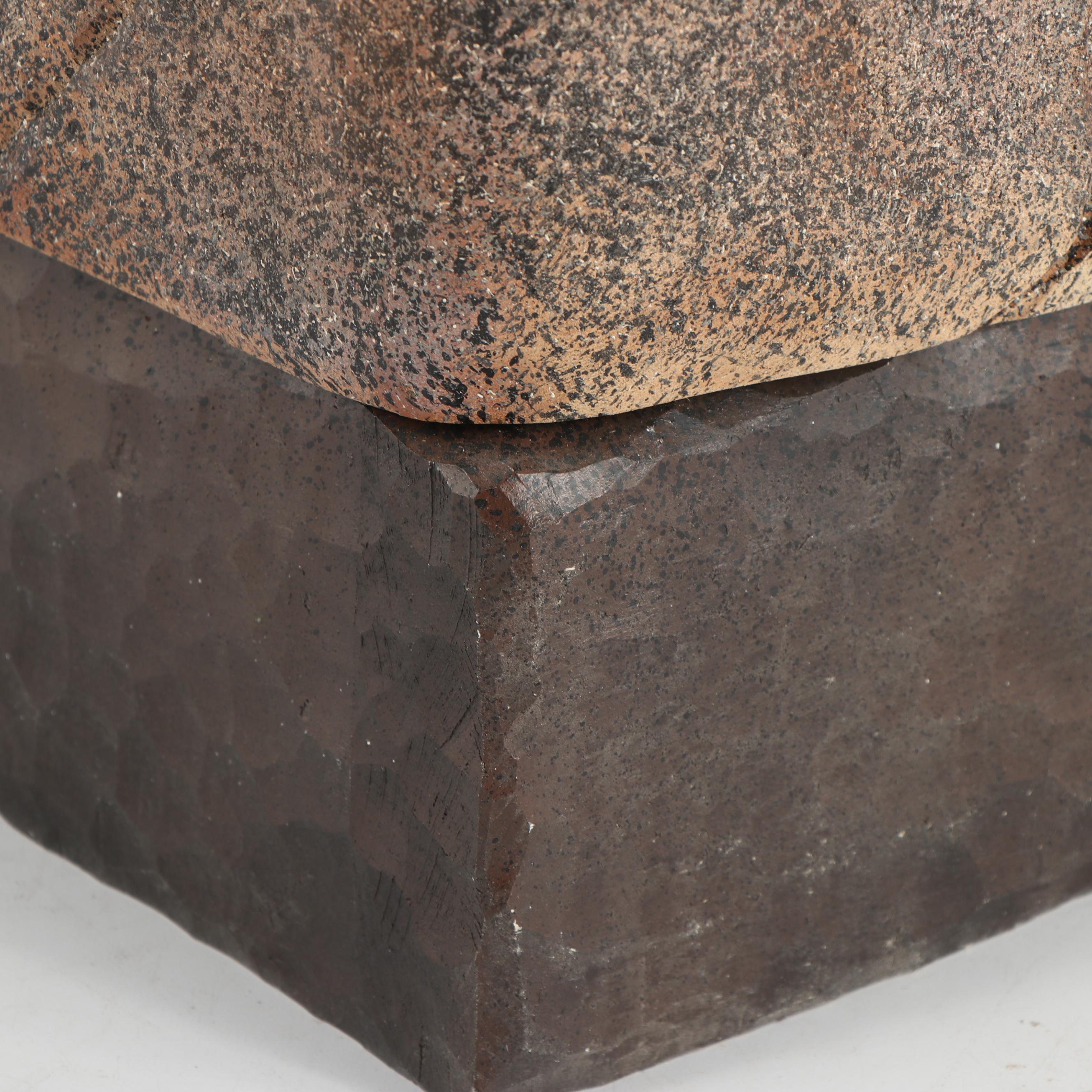 Don Osier "Rocky Affair" Carved Wood Sculpture depicting Red Tailed Hawks