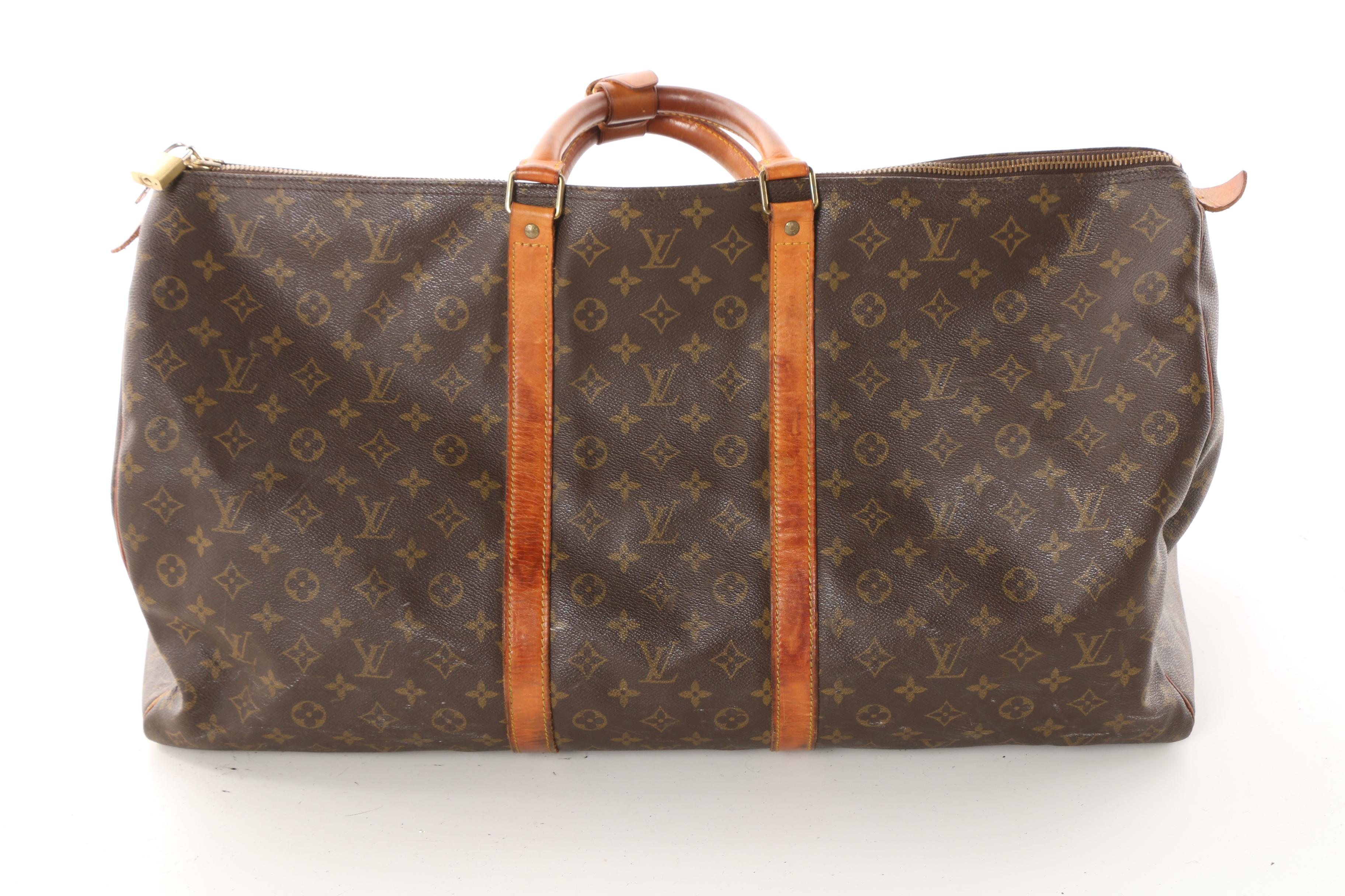 1989 Louis Vuitton Paris Monogram Canvas Keepall Duffel Bag