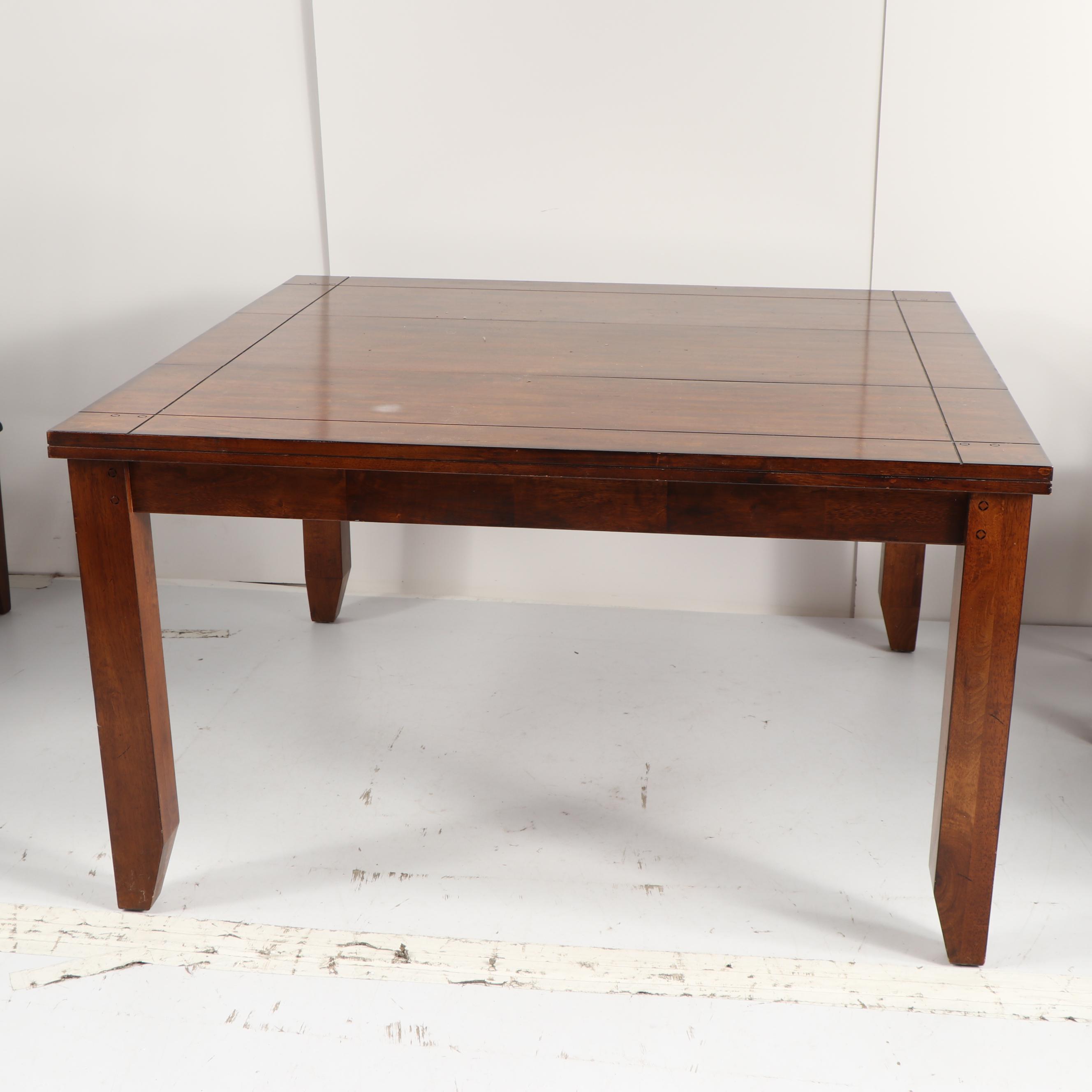 Contemporary Shaker Style Table and Six Chairs Set