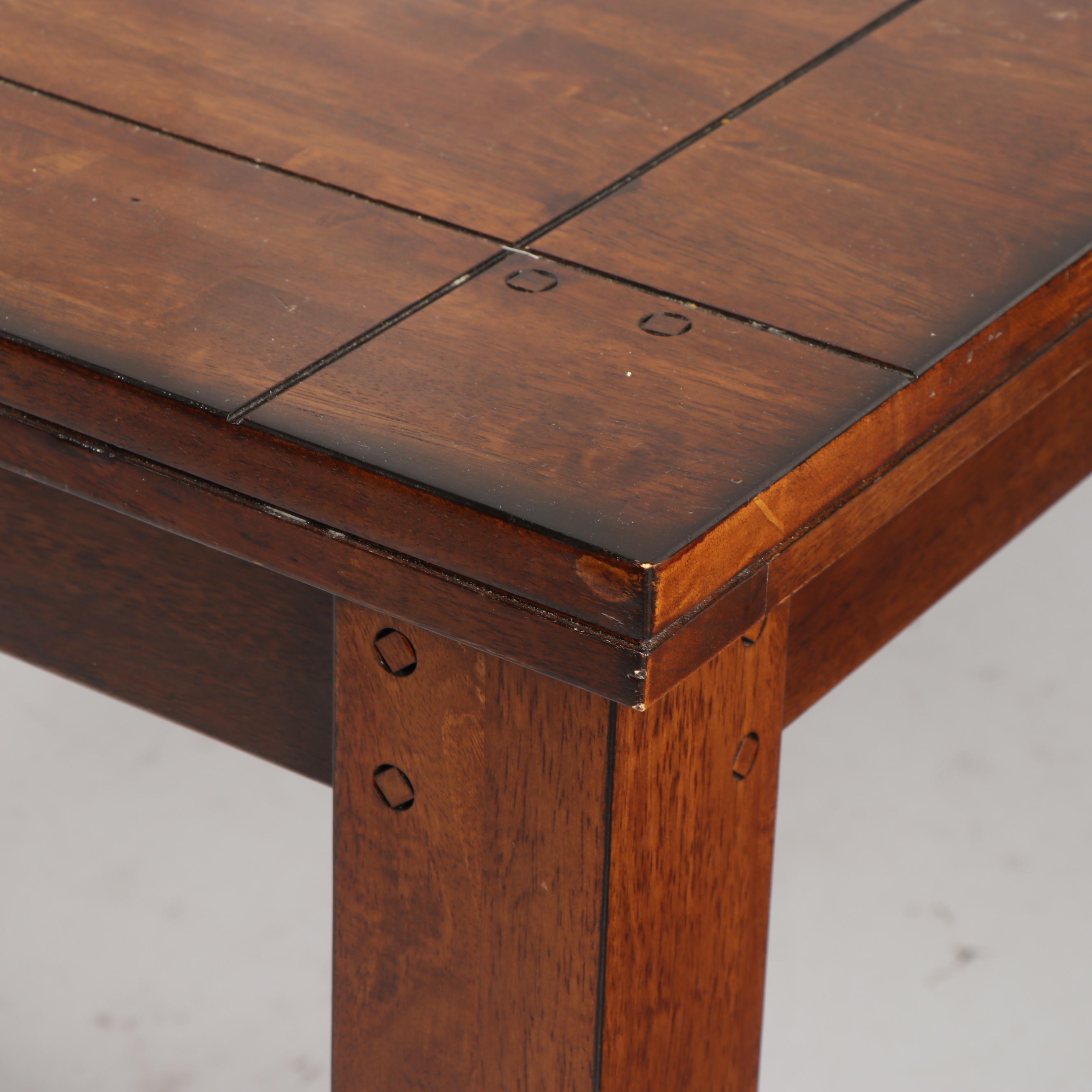 Contemporary Shaker Style Table and Six Chairs Set