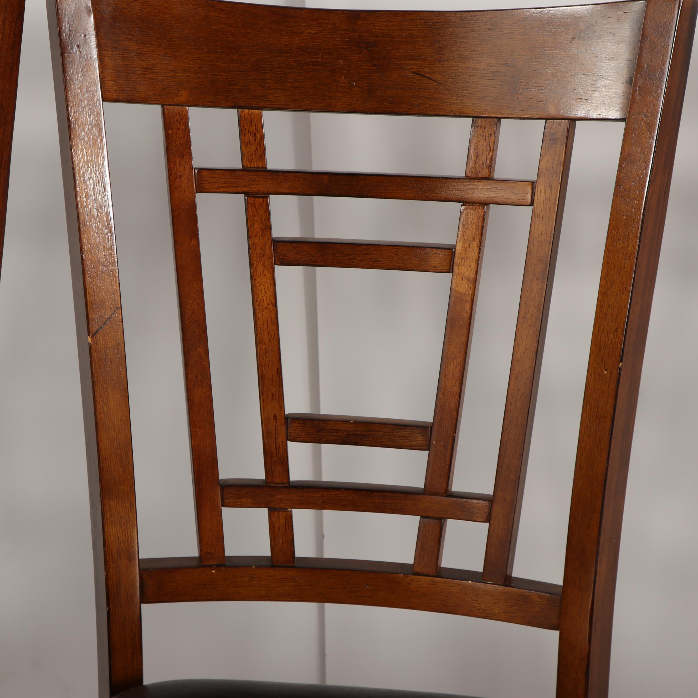 Contemporary Shaker Style Table and Six Chairs Set