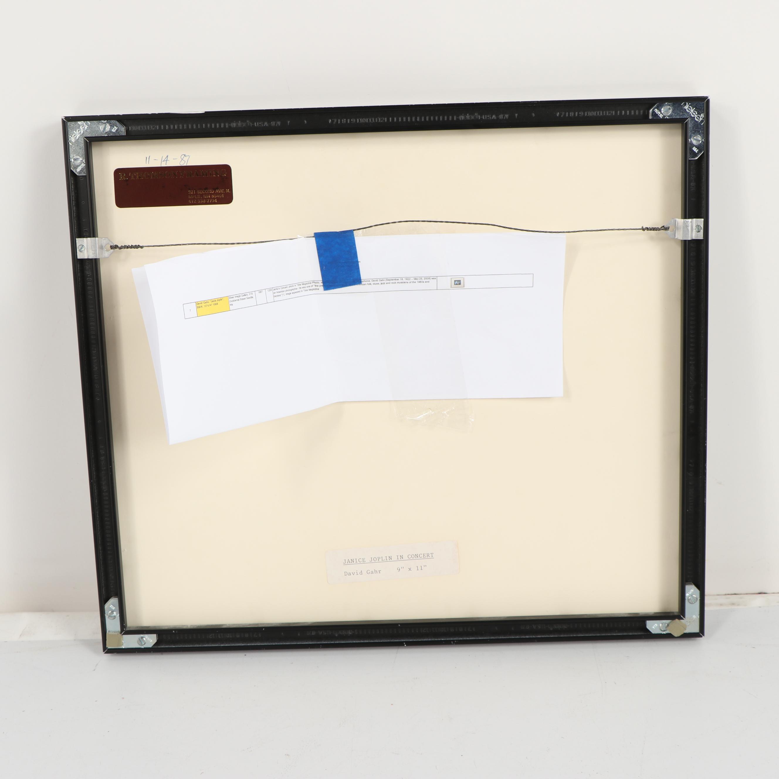 David Gahr Silver Print of Janis Joplin