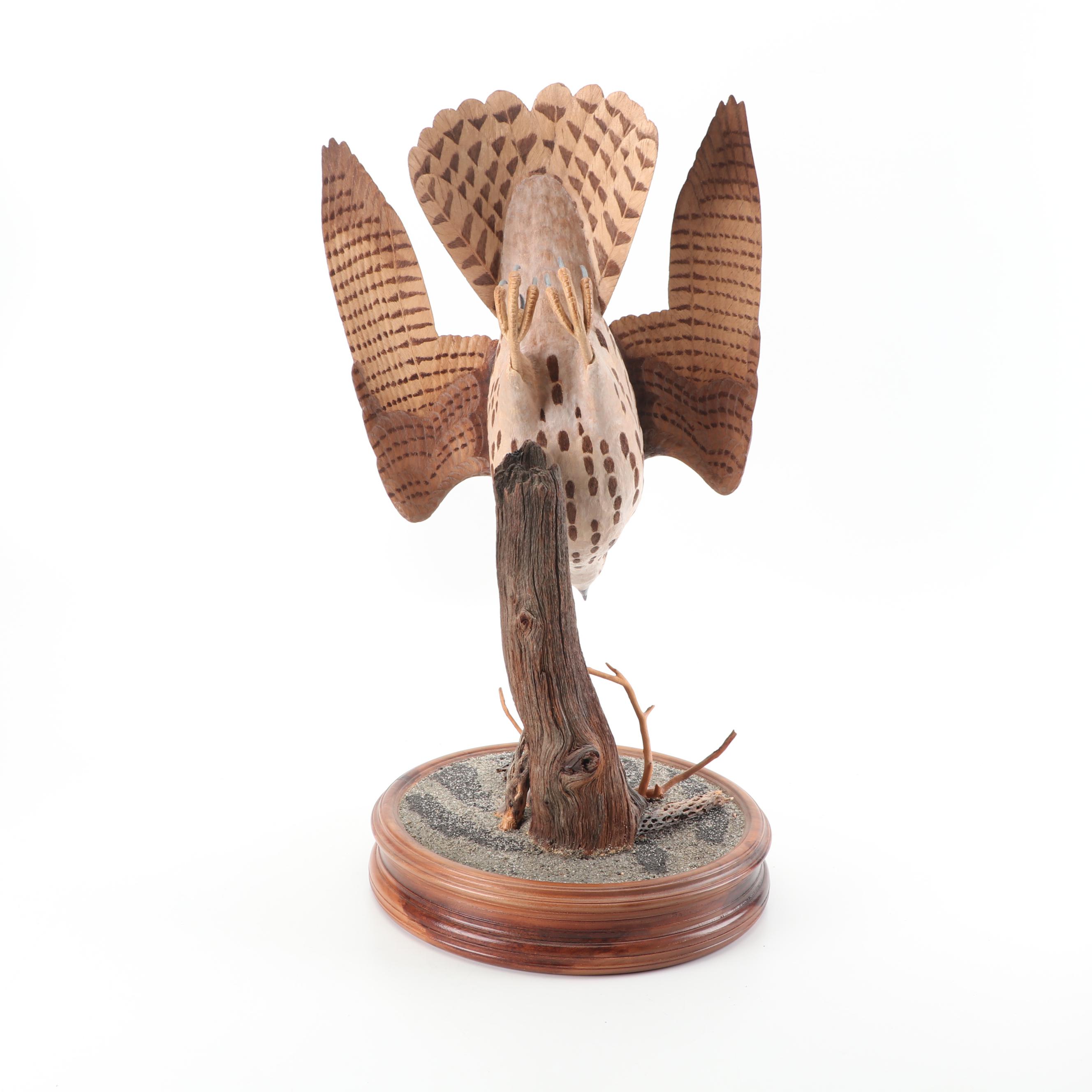 Don Osier Peregrine Falcon Wood Carving