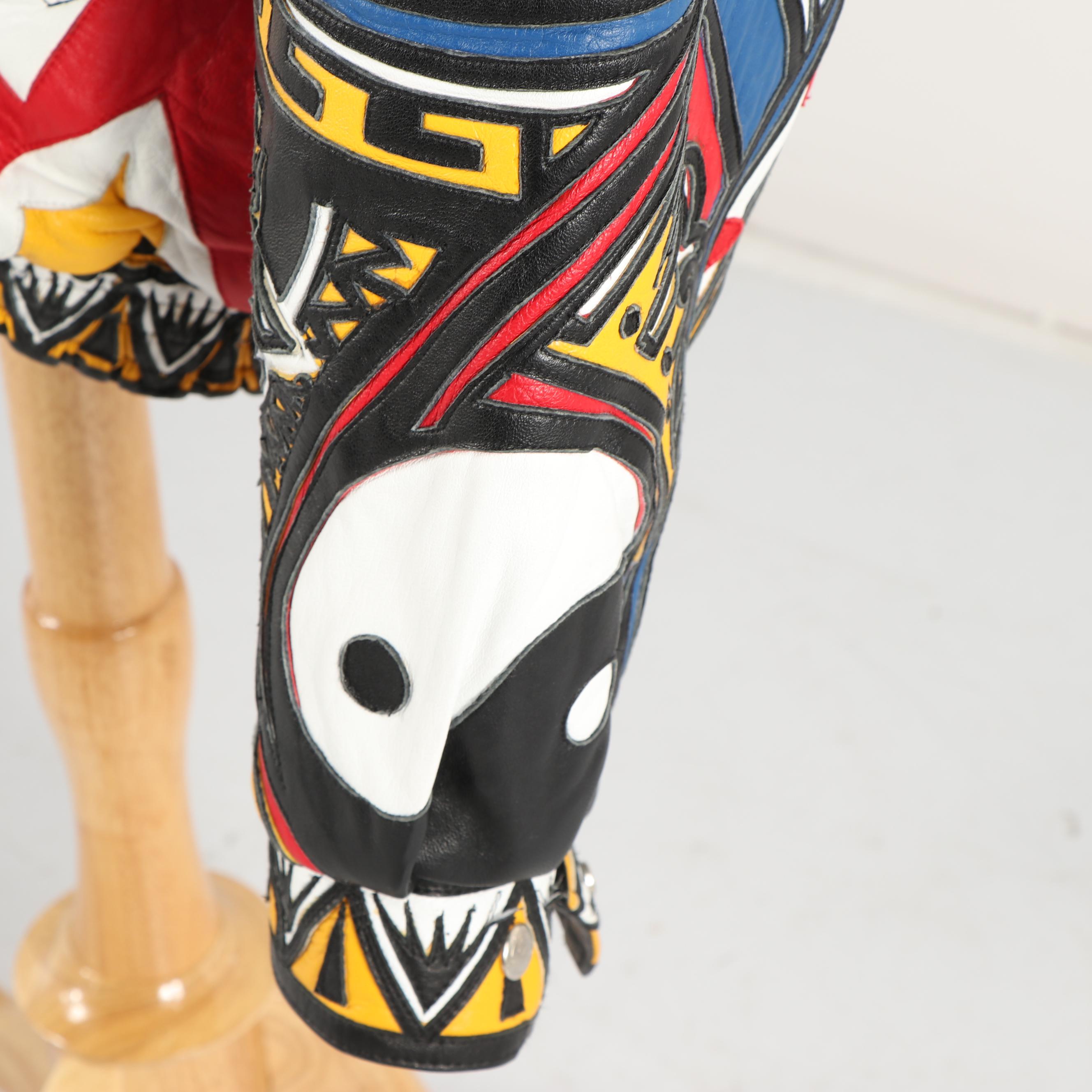 Men's 1990s Jeff Hamilton Limited Edition Custom Leather Art Jacket