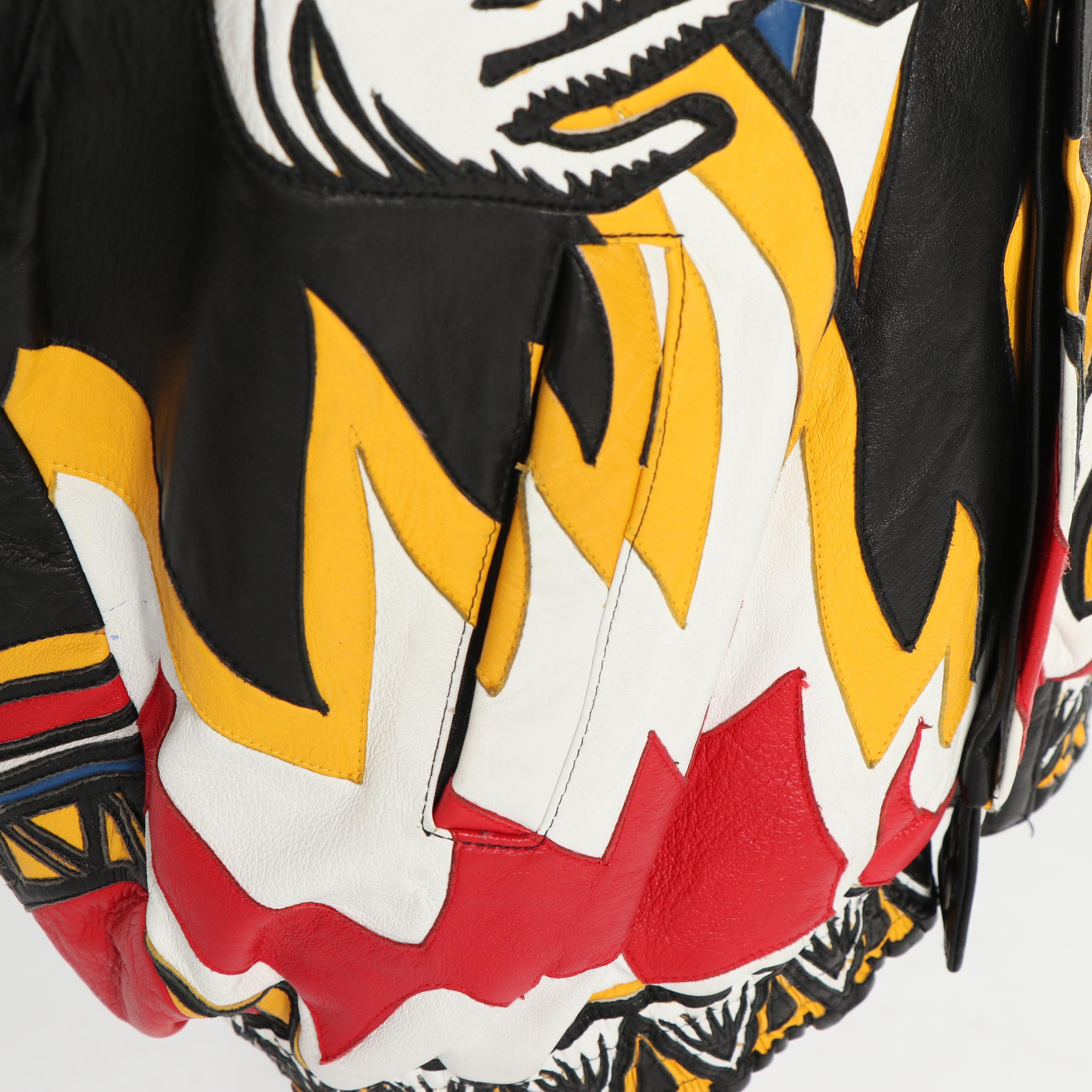 Men's 1990s Jeff Hamilton Limited Edition Custom Leather Art Jacket