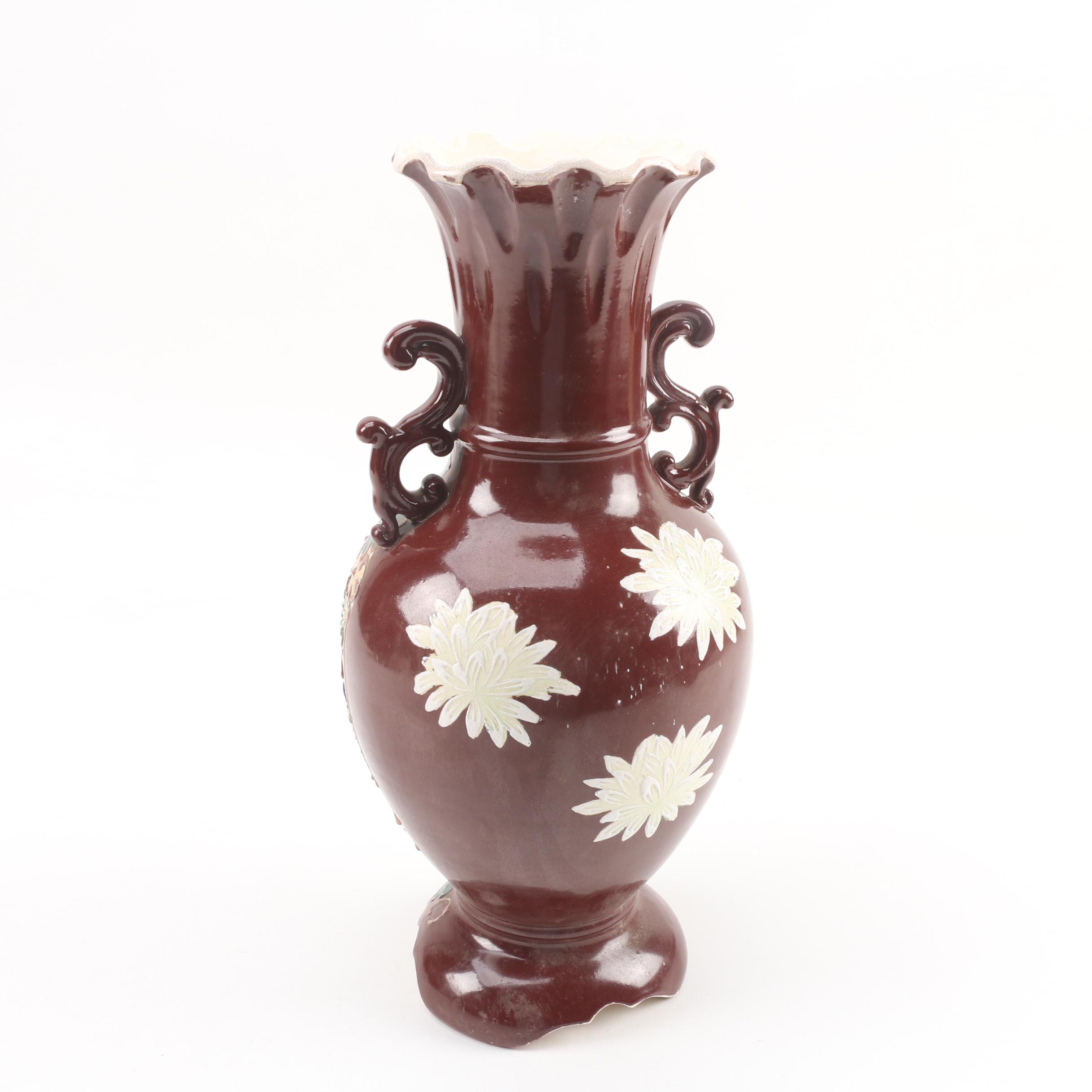 Vintage Hand-Painted Ceramic Vase